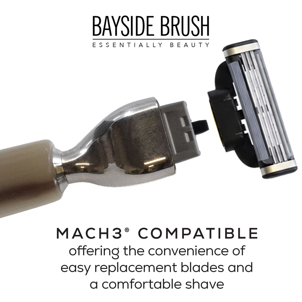 Italian Horn Resin Shaving Set & Mach3-Compatible Razor