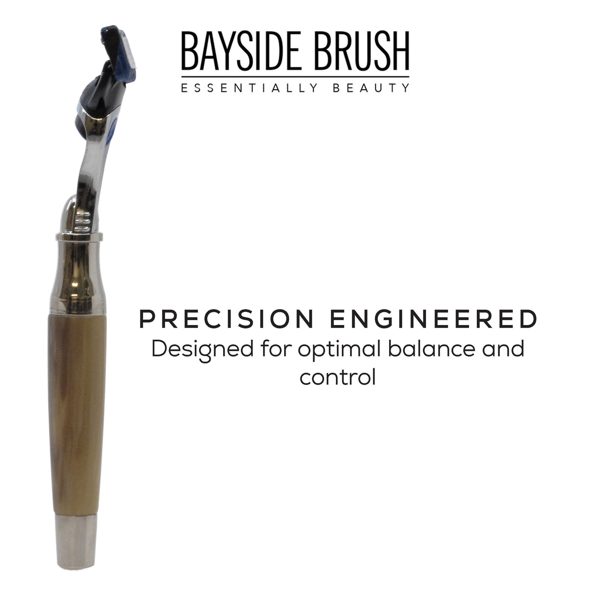 Italian Horn Resin & Chrome Mach3-Compatible Razor