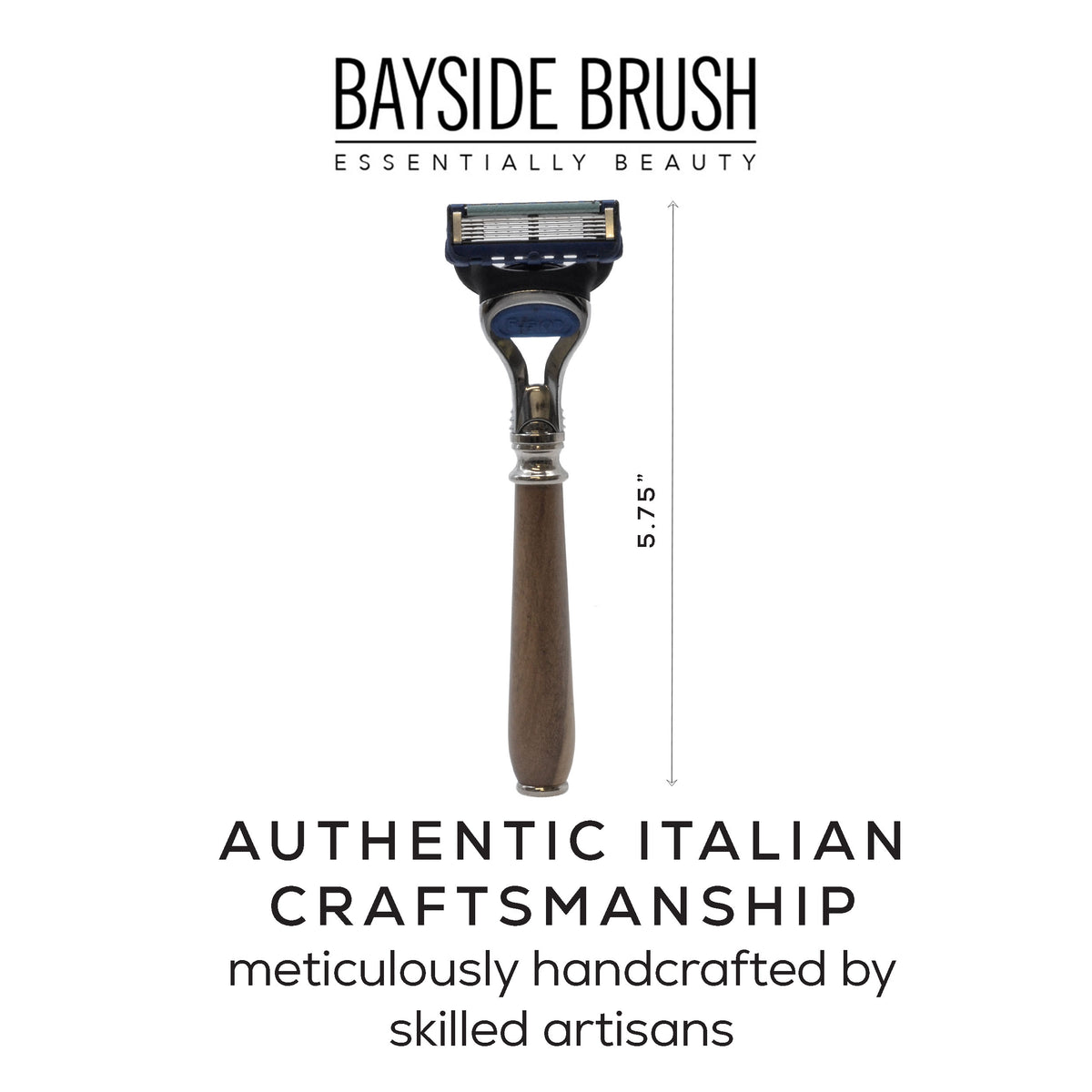 Italian Wood Resin Fusion5-Compatible Razor