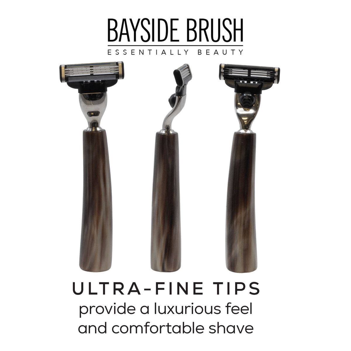 Italian Horn Resin 4-Piece Shaving Set