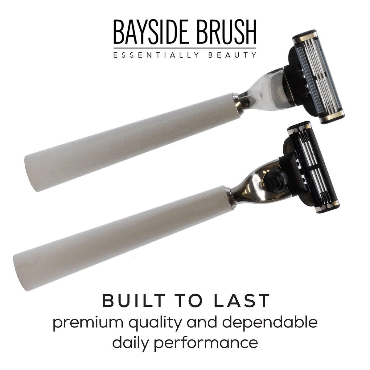 Italian White Resin Shaving Set & Mach3-Compatible Razor
