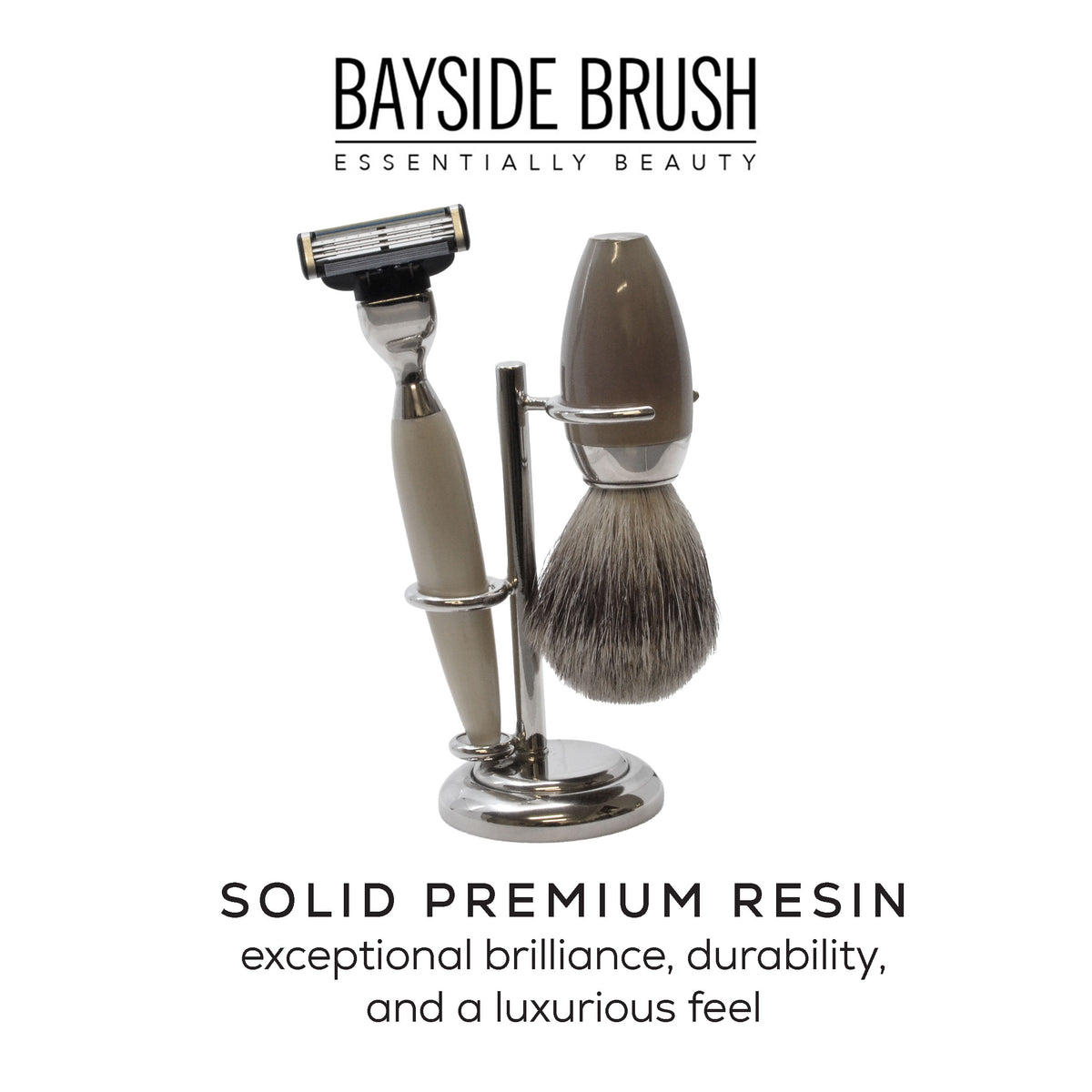 Italian Horn Resin 3-Piece Shaving Set