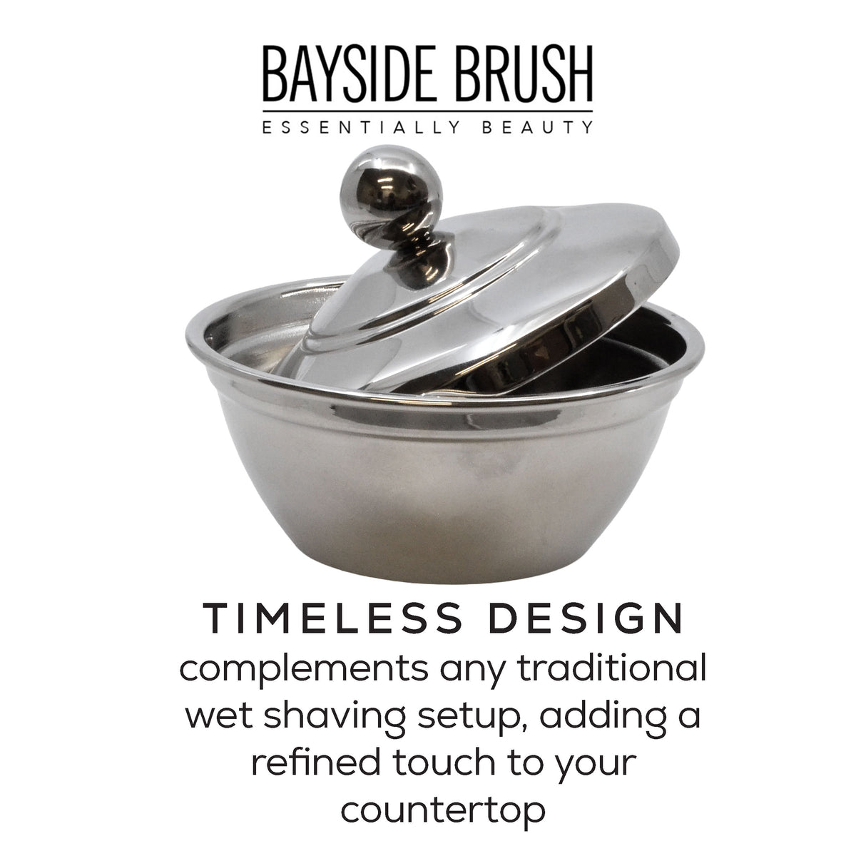 Italian Chrome Shaving Soap Bowl