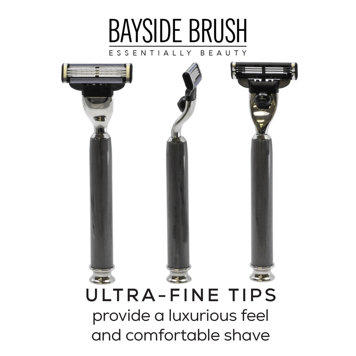 Italian Gray Resin 3-Piece Shaving Set