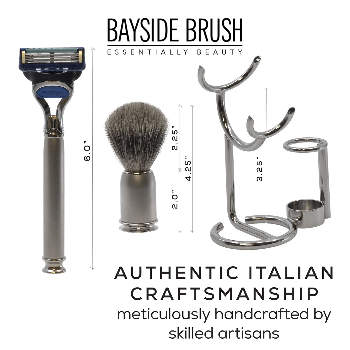 Italian Chrome Shaving Set