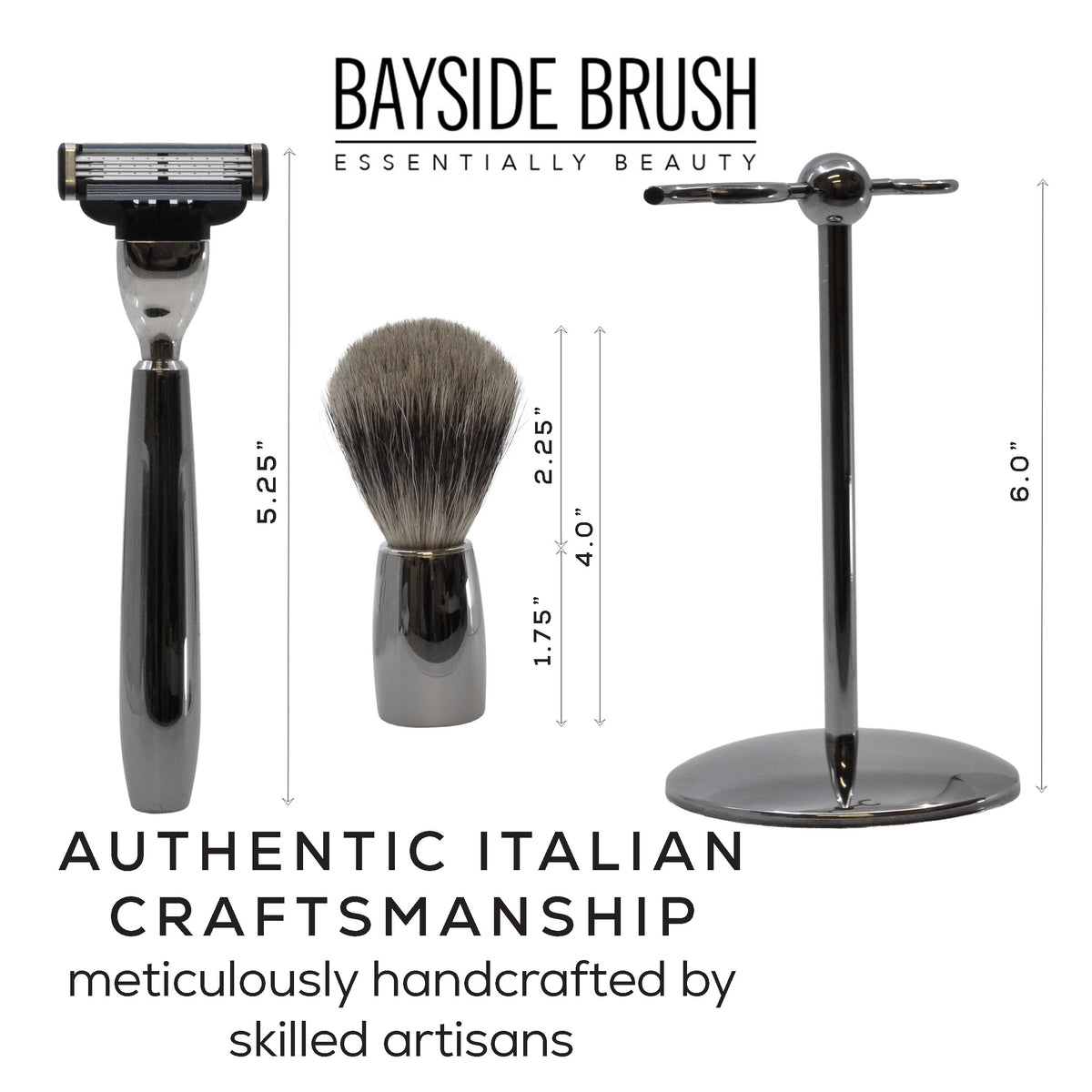 Italian Chrome Shaving Set