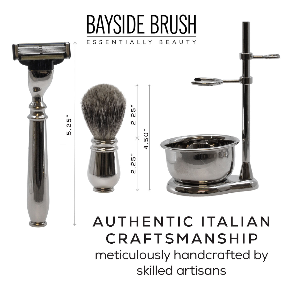 Italian Chrome Shaving Set