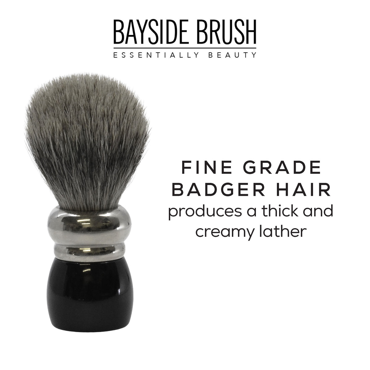 Italian Black Resin 3-Piece Shaving Set