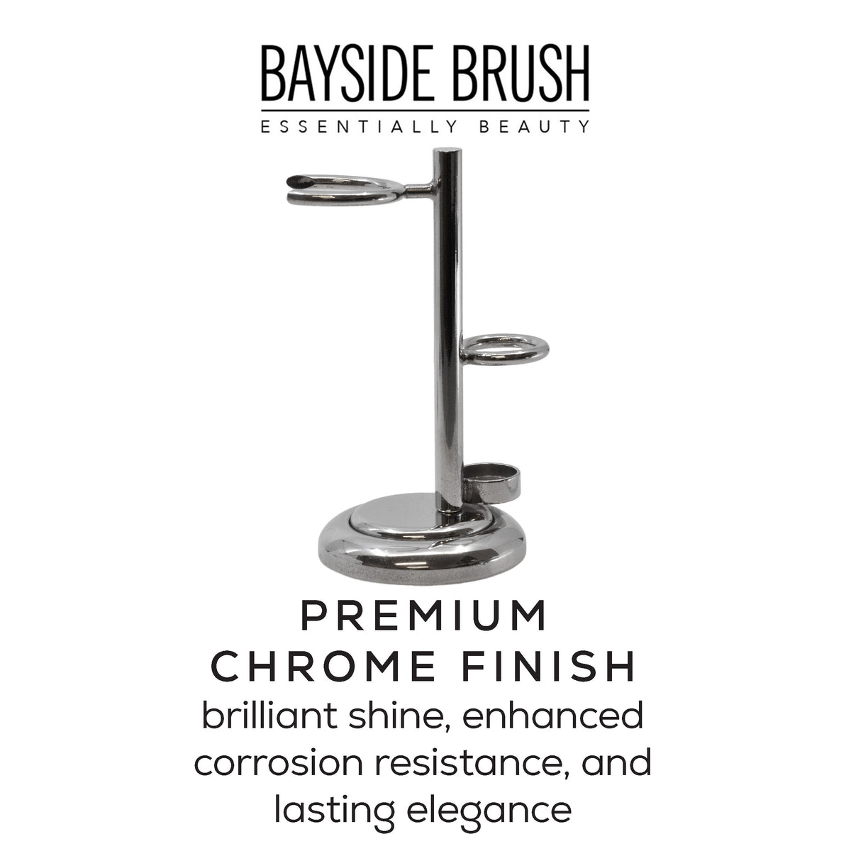 Chrome Razor & Brush Stand