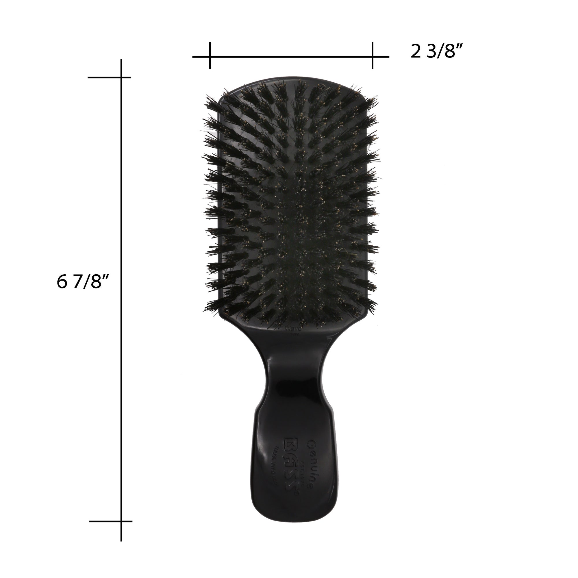 Black Club Style with Firm Natural Bristles
