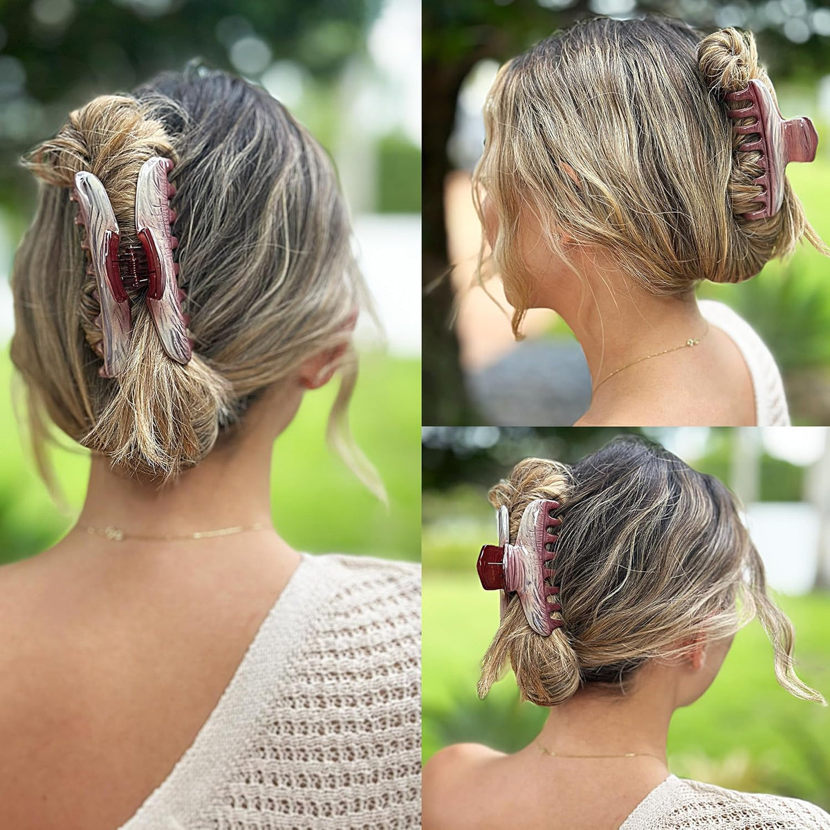 Hand Painted Volume Hair Clip - Monet