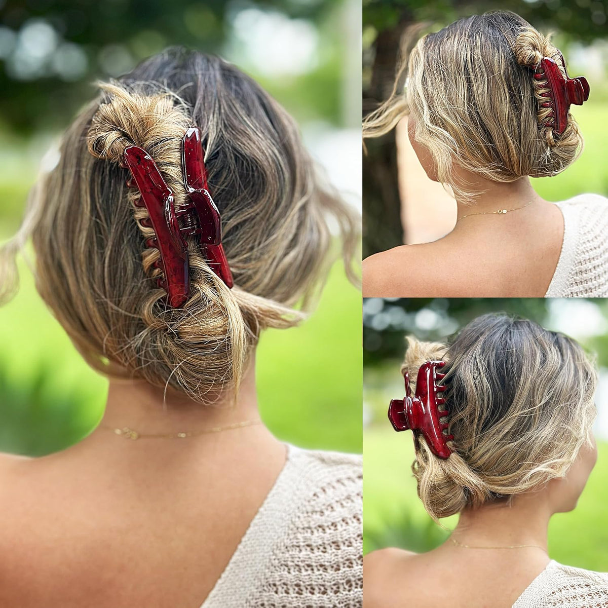 Hand Painted Volume Hair Clip - Monet