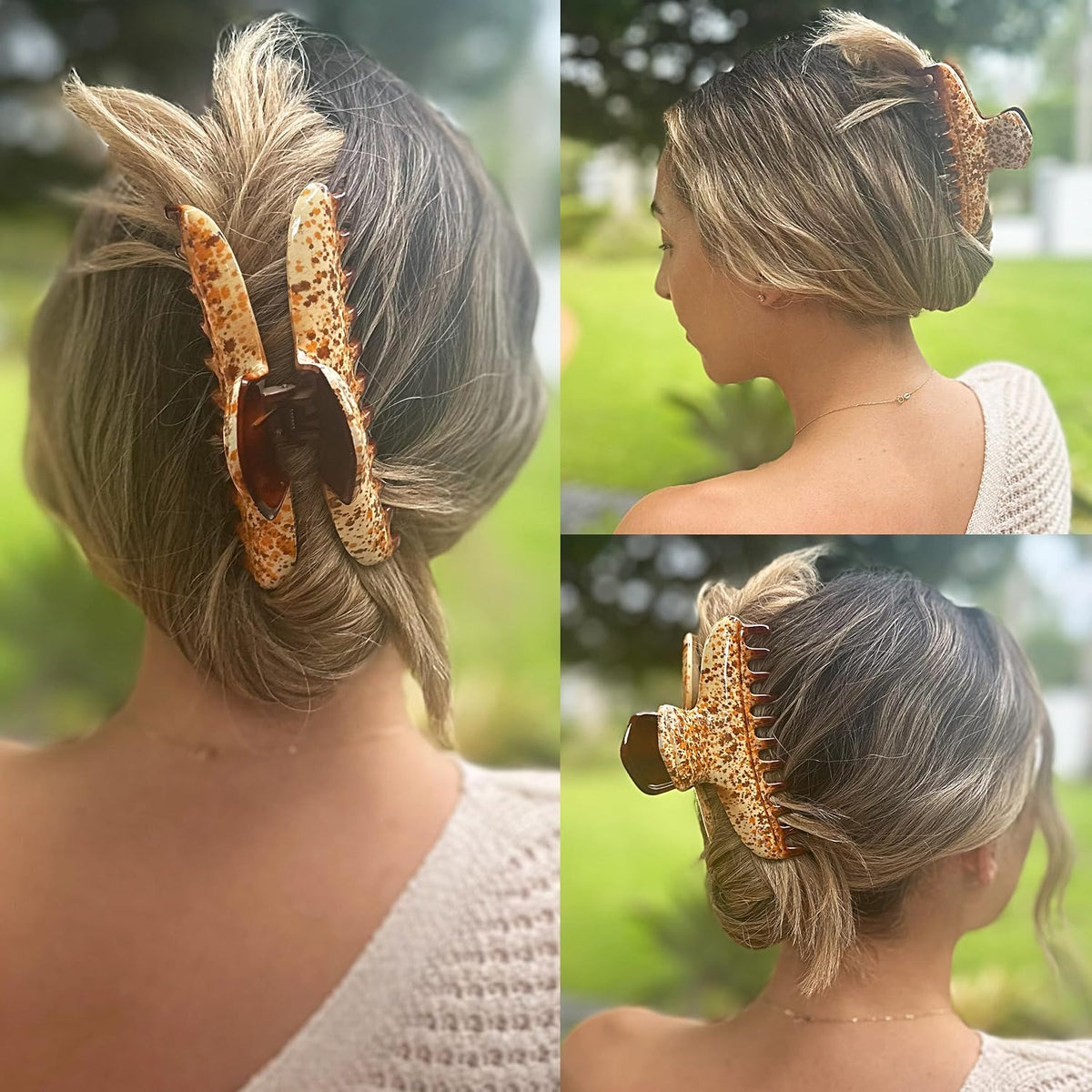 Hand Painted Volume Hair Clip - Monet