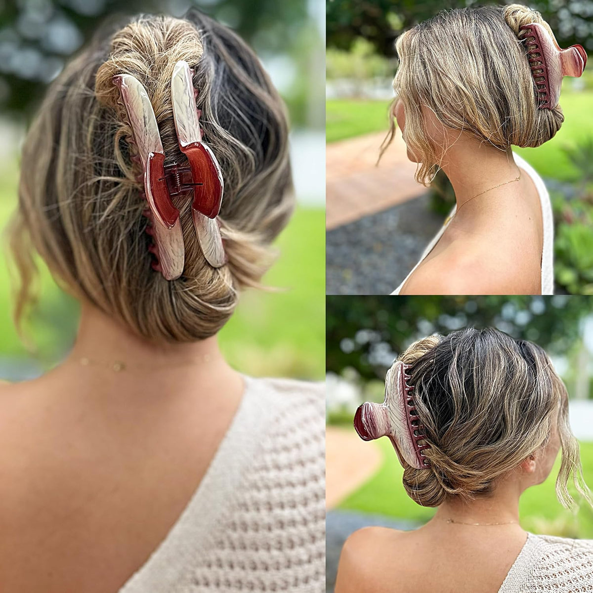 Hand Painted Volume Hair Clip - Monet