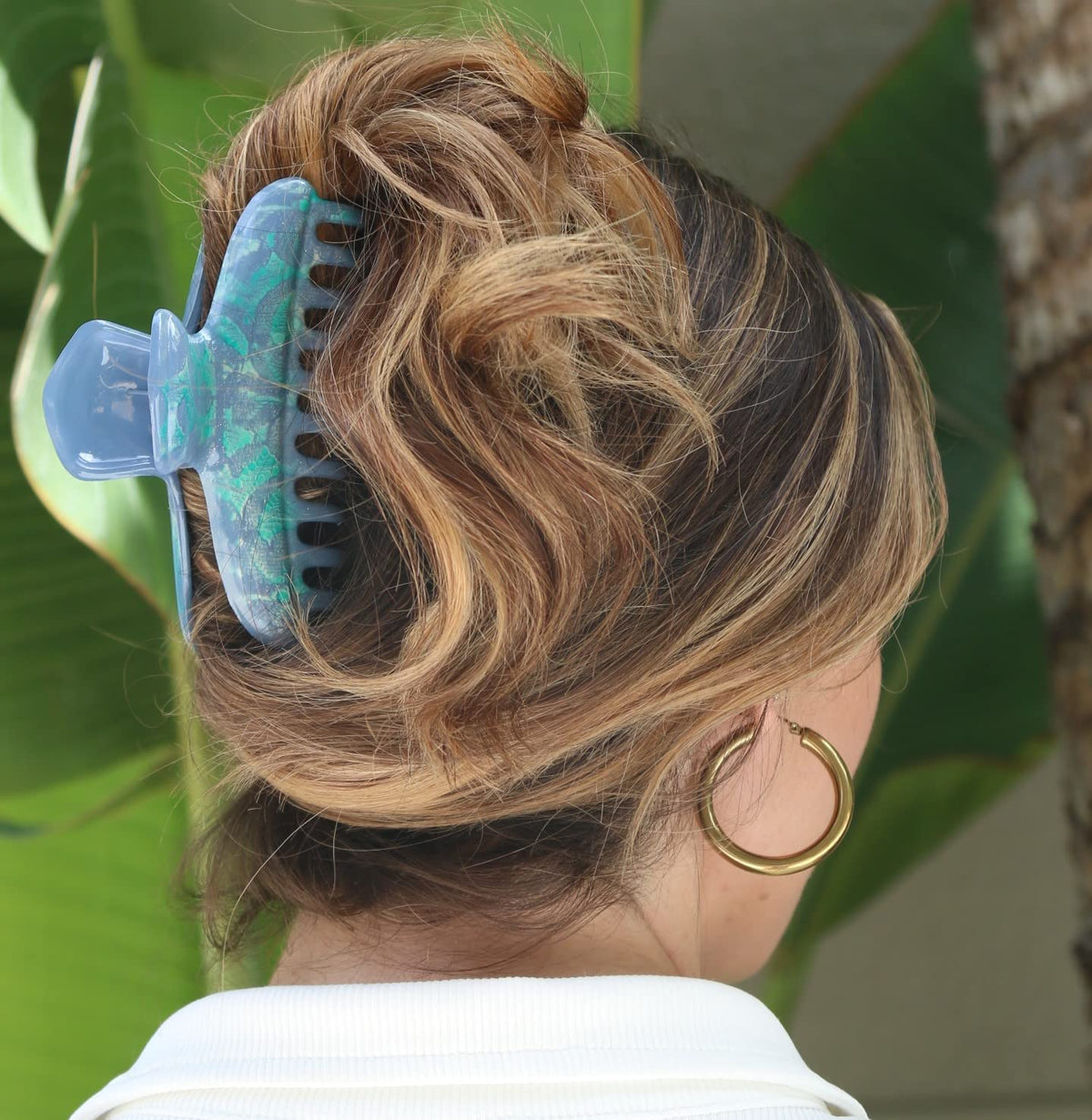Hand Painted Volume Hair Clip - Monet