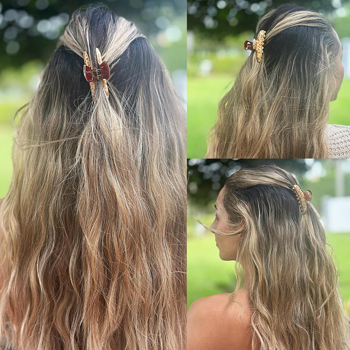 Hand Painted Volume Hair Clip - Monet