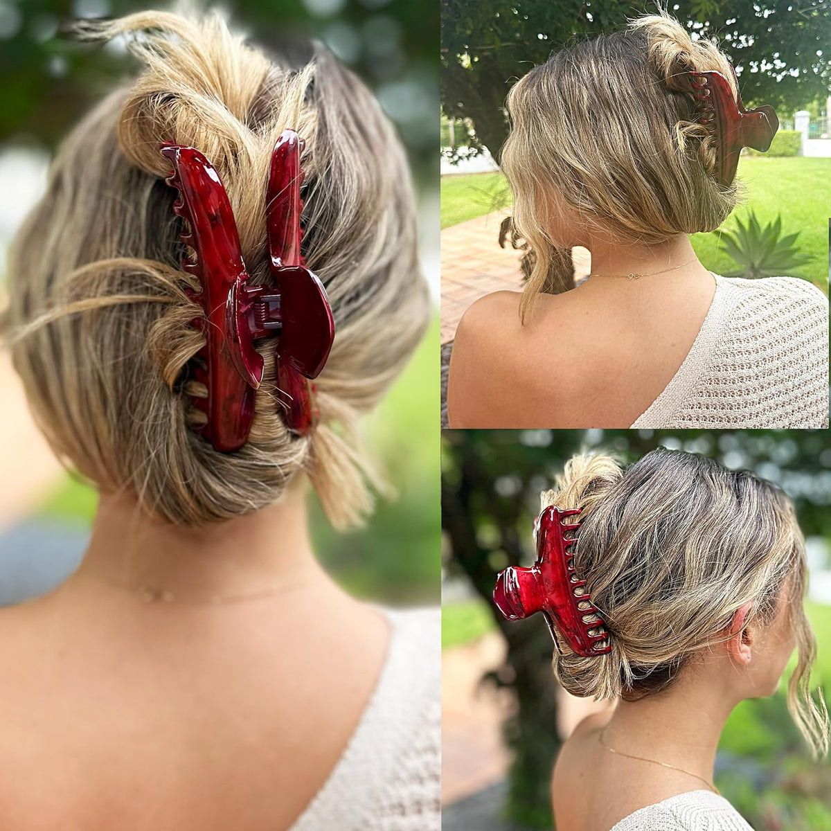 Hand Painted Volume Hair Clip - Monet