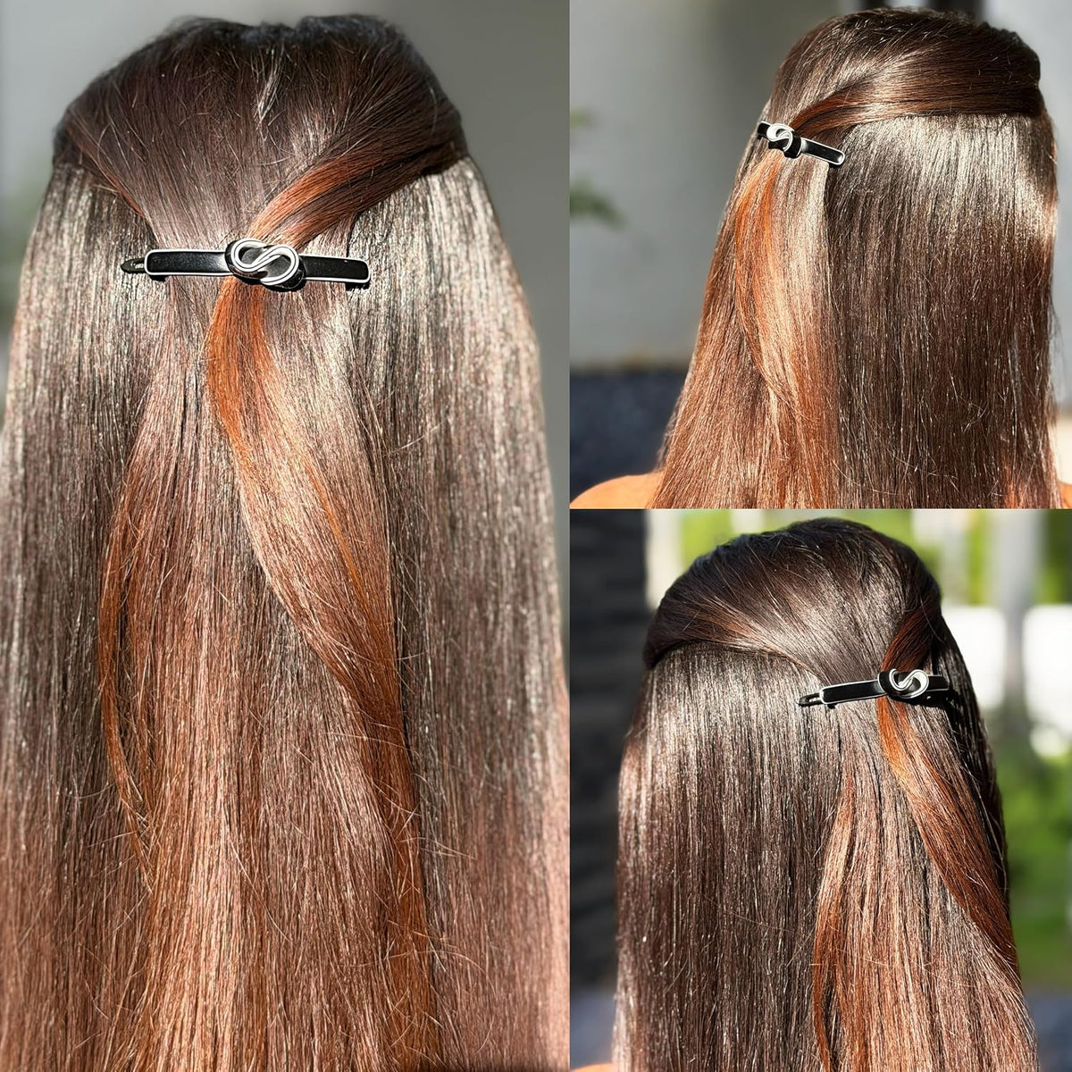 French Handmade Metal-Free Knot Hair Barrette - Ruban
