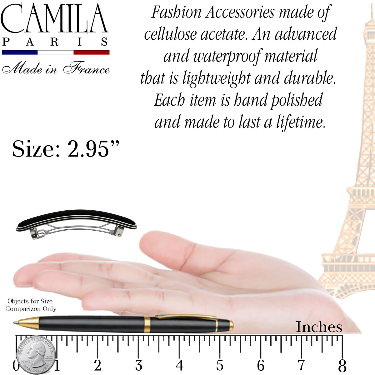 Handmade Automatic Barrette - Colette