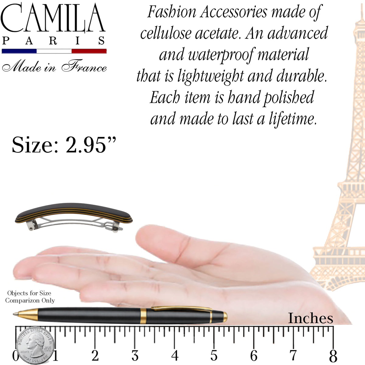 Handmade Automatic Barrette - Colette