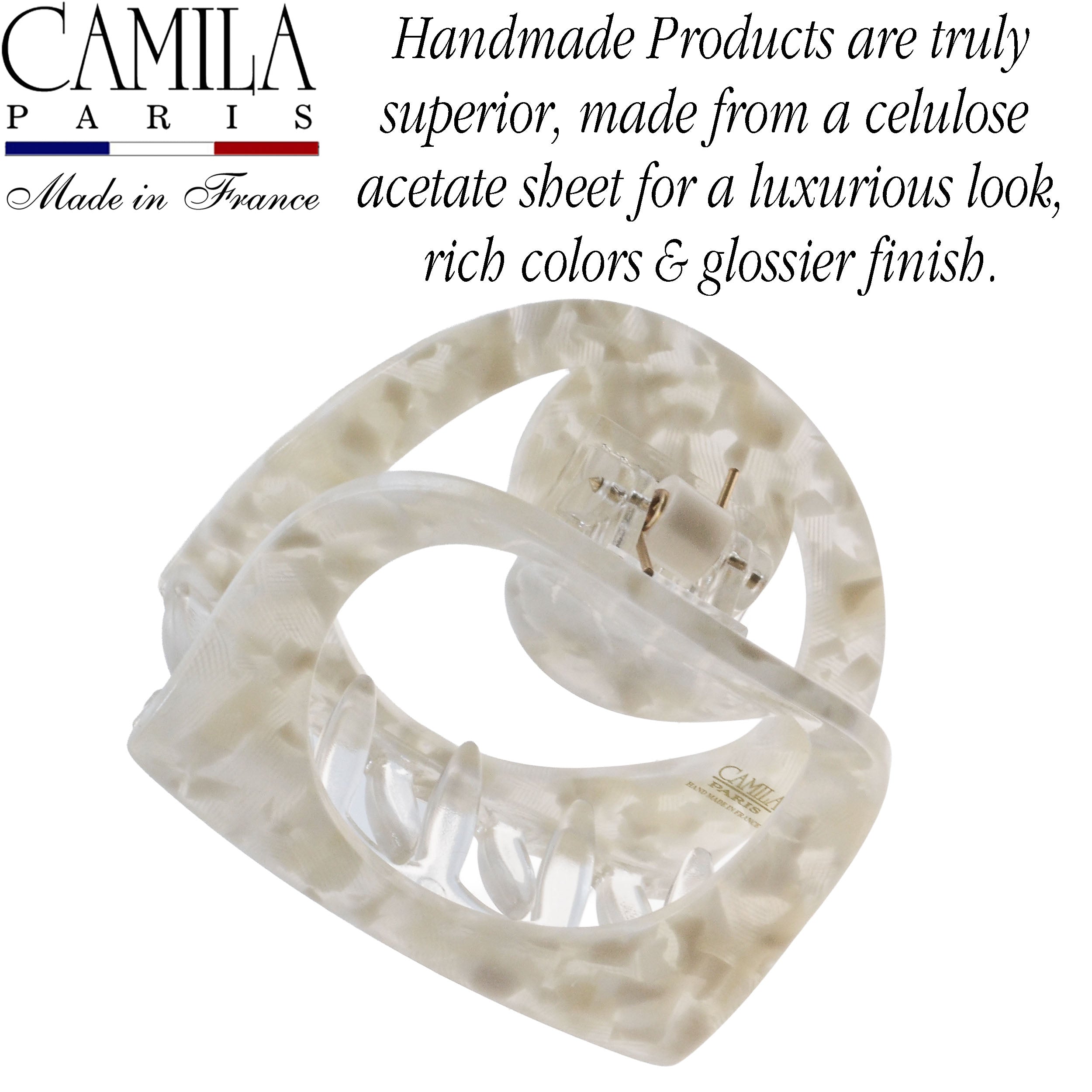 Camila Paris Handmade Medium Spring Cover Flat Tooth Hair Clip
