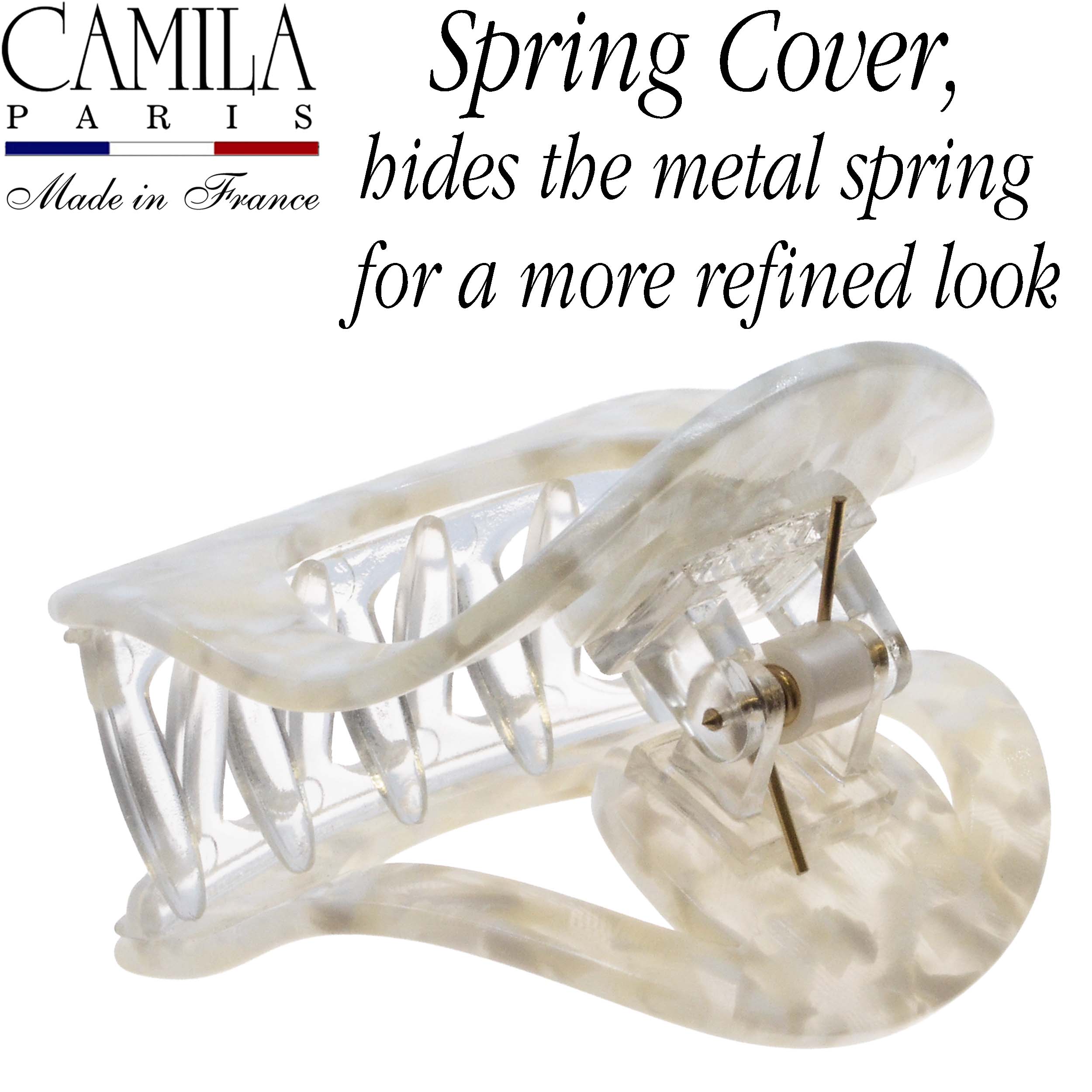 Camila Paris Handmade Medium Spring Cover Flat Tooth Hair Clip