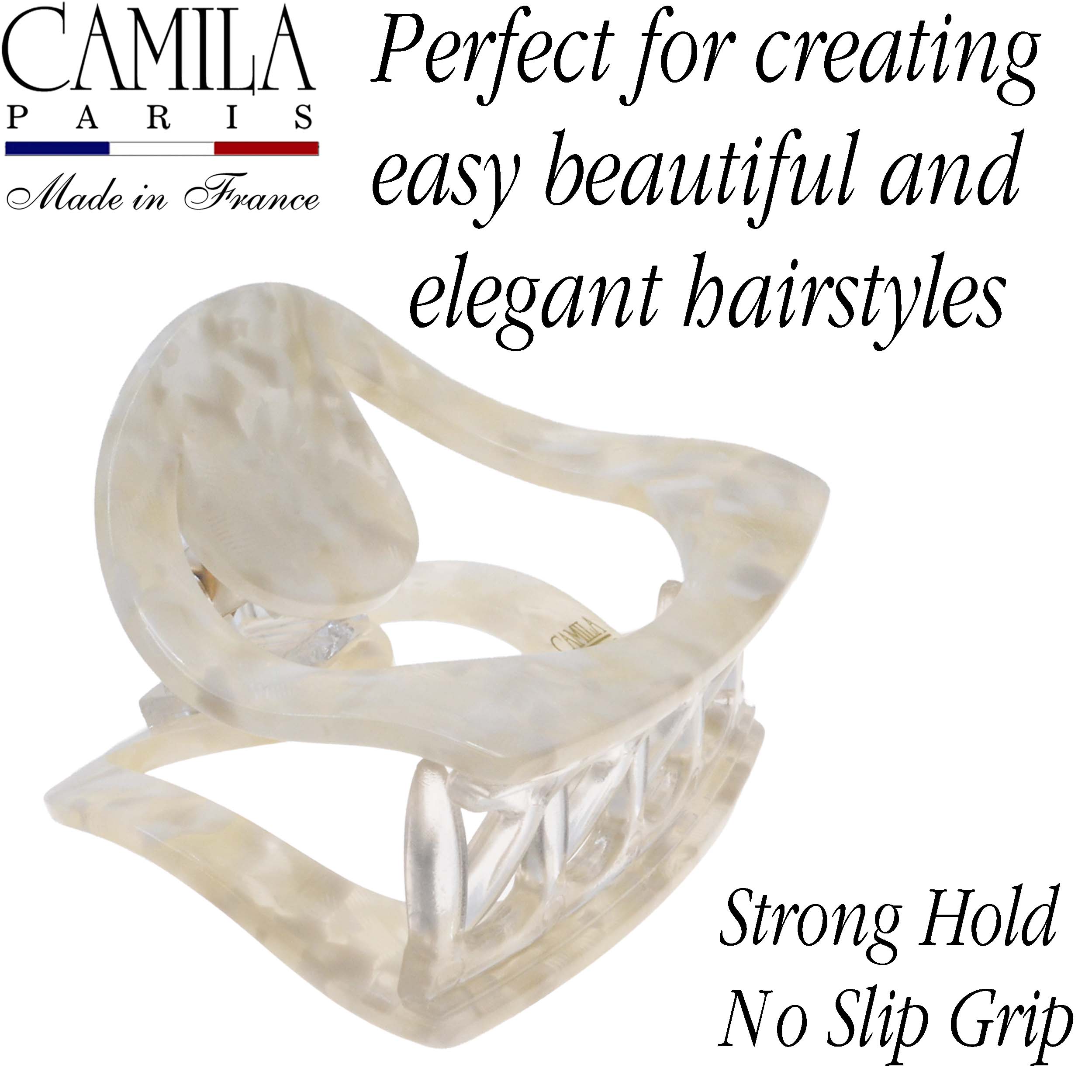 Camila Paris Handmade Medium Spring Cover Flat Tooth Hair Clip