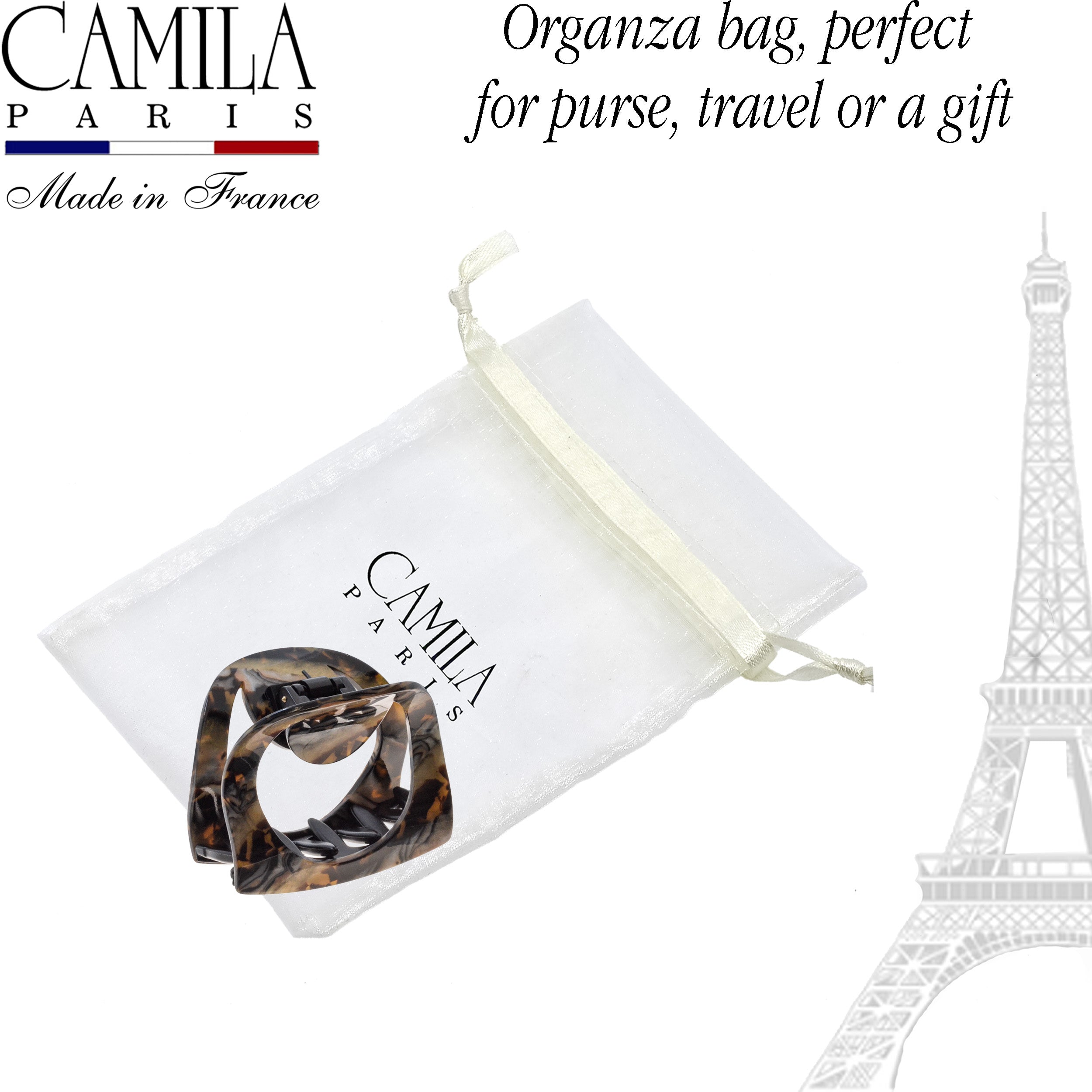 Camila Paris Handmade Medium Spring Cover Flat Tooth Hair Clip