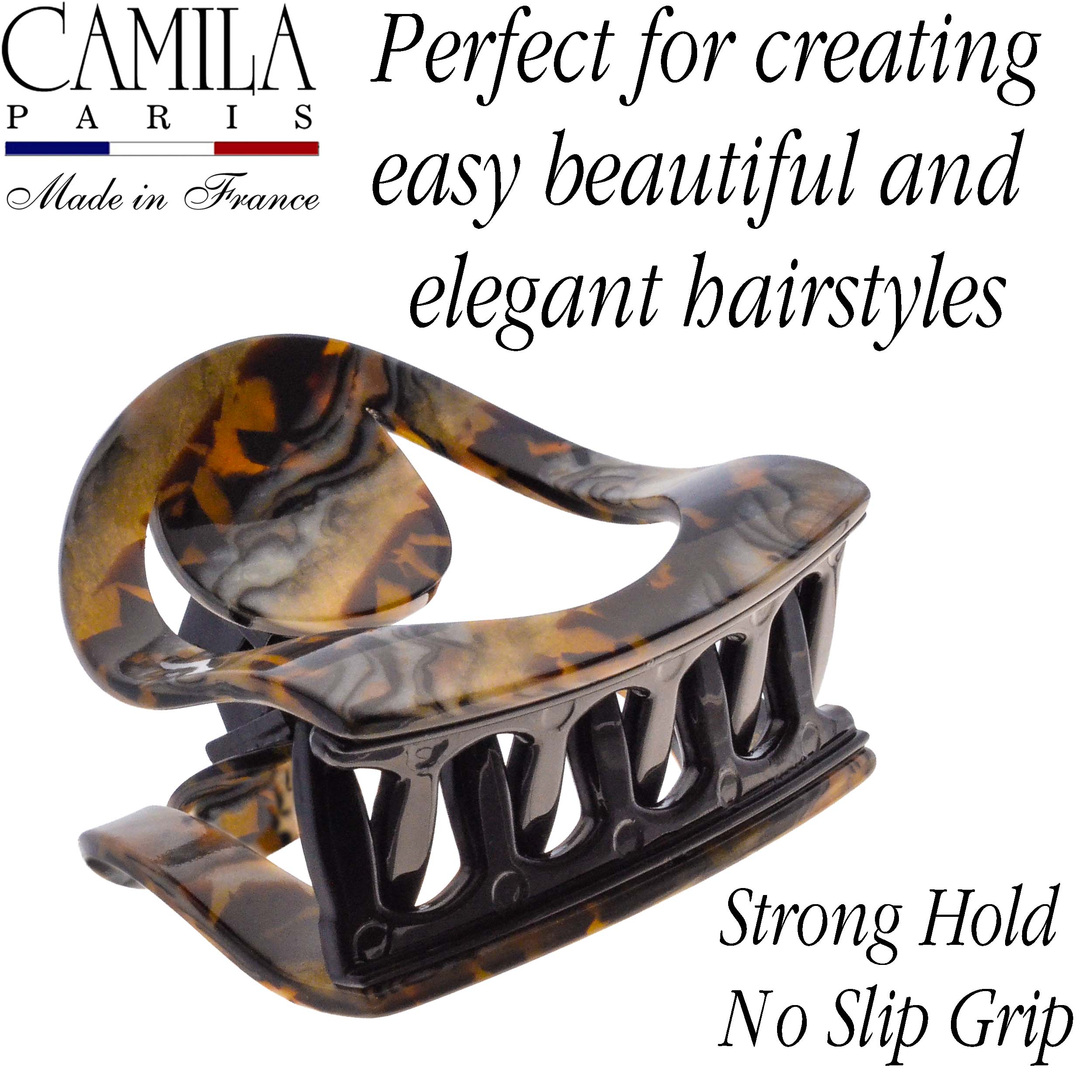 Camila Paris Handmade Medium Spring Cover Flat Tooth Hair Clip