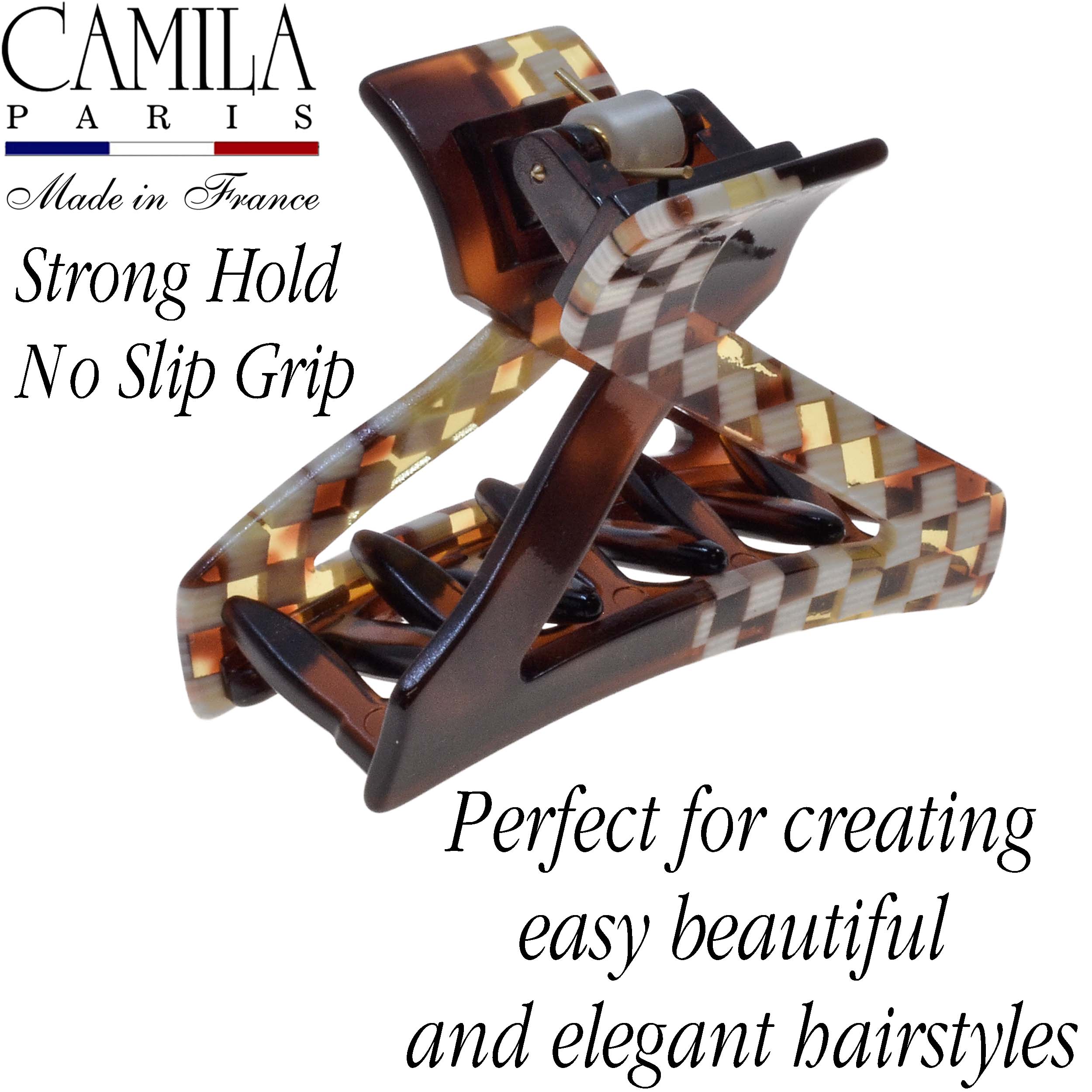 Handmade Flat Tooth Spring Cover Hair Clip - Colibri