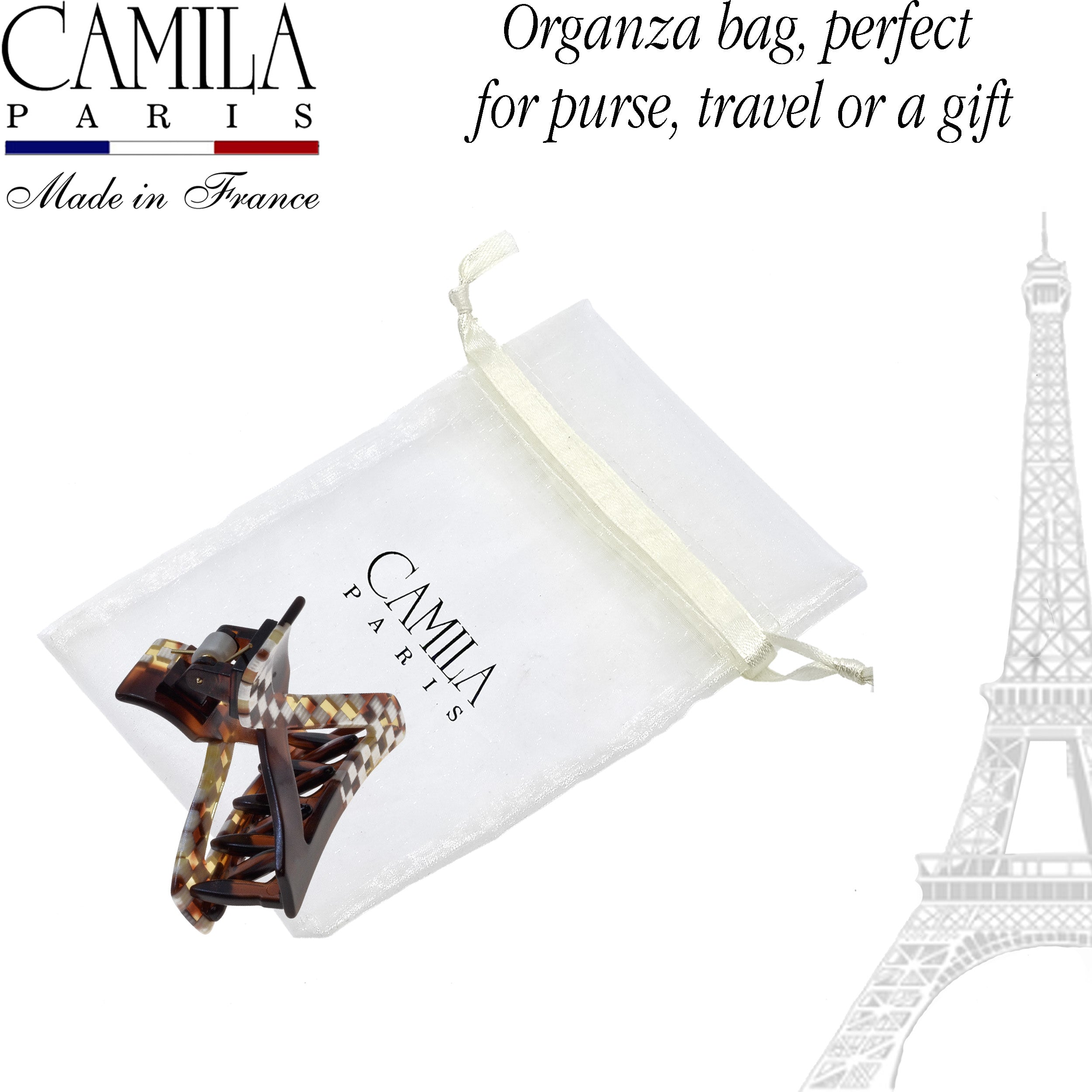 Handmade Flat Tooth Spring Cover Hair Clip - Colibri