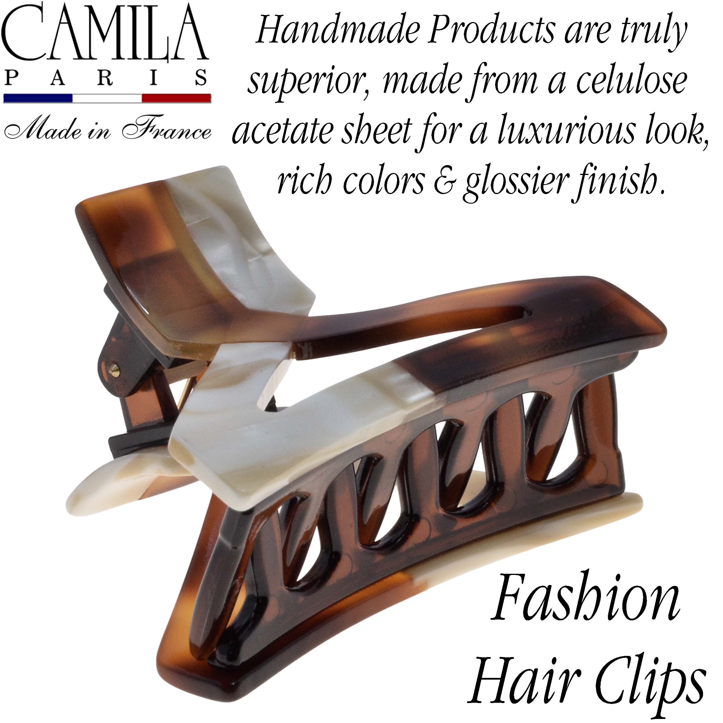 Handmade Flat Tooth Spring Cover Hair Clip - Colibri