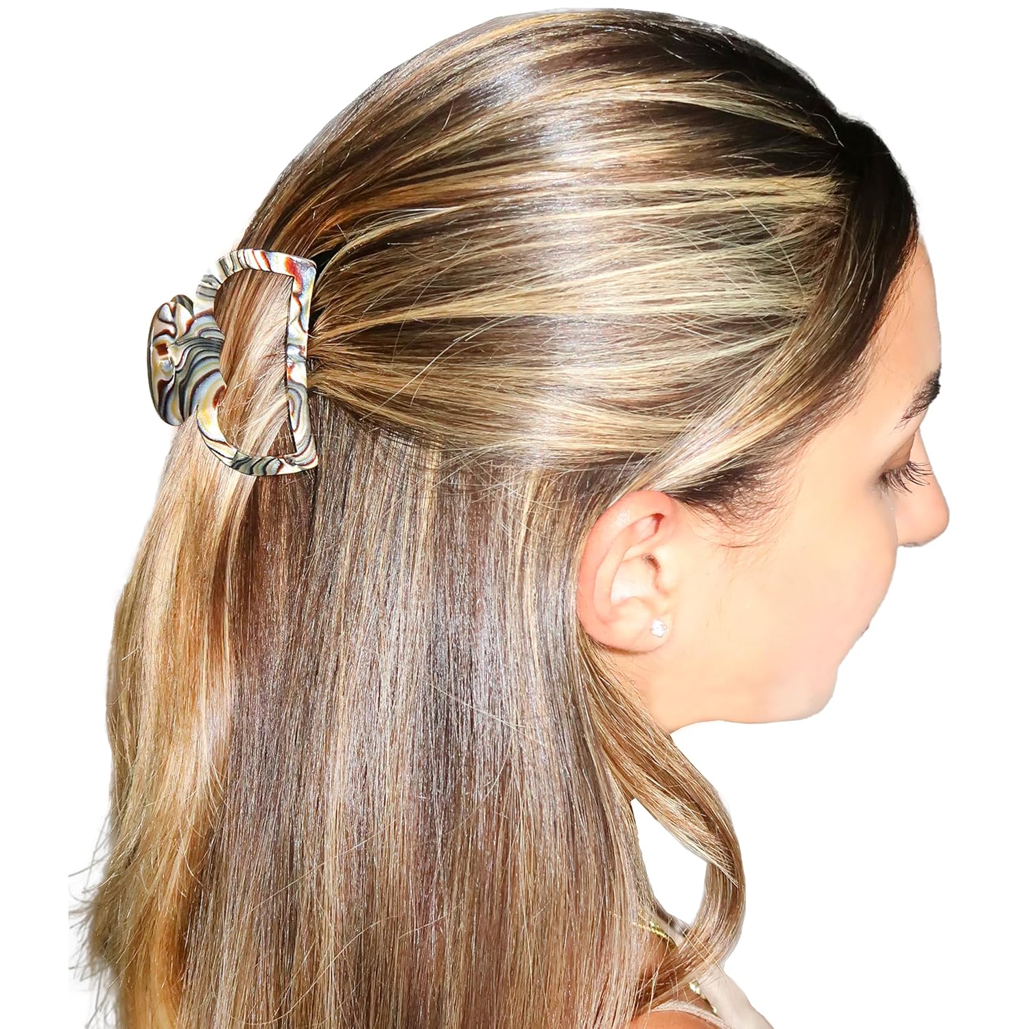 Large Cutout Volume Handmade Hair Clip 4.25"