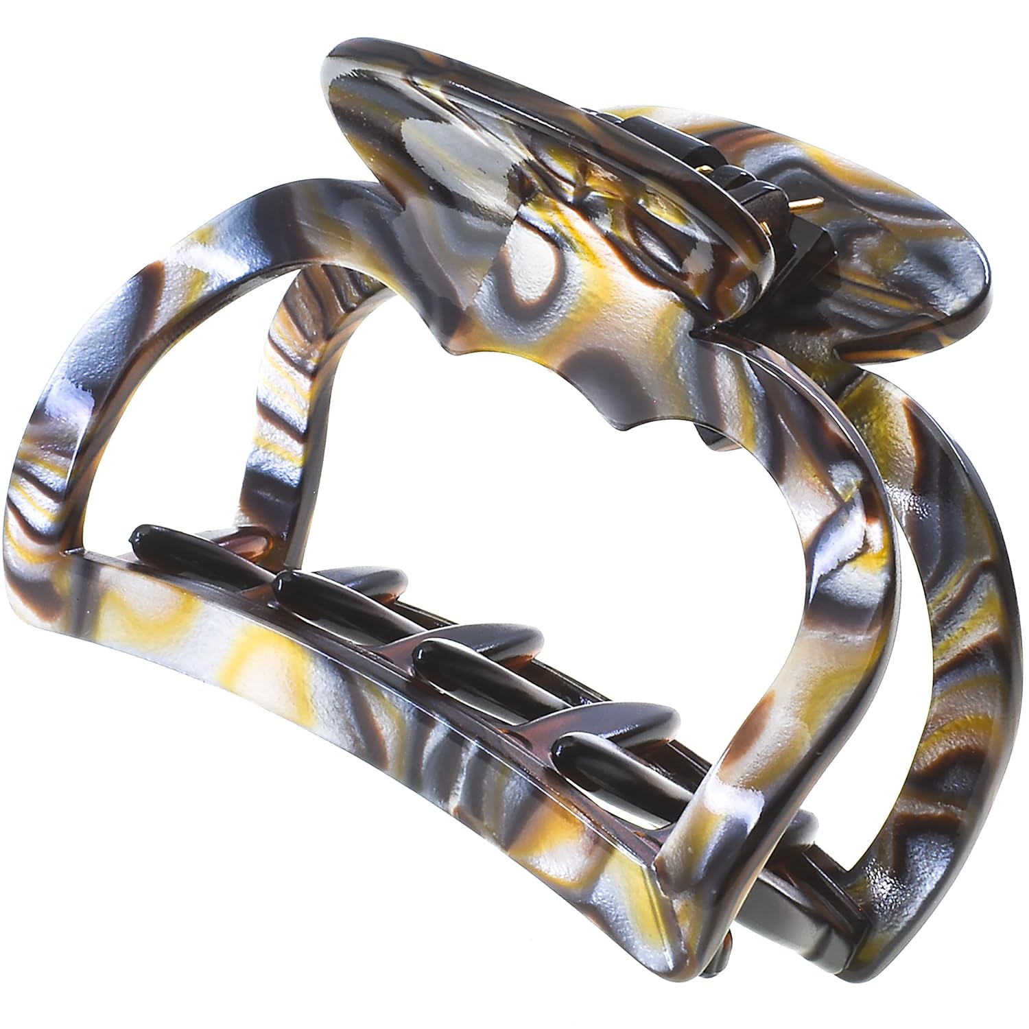 Large Cutout Volume Handmade Hair Clip 4.25"