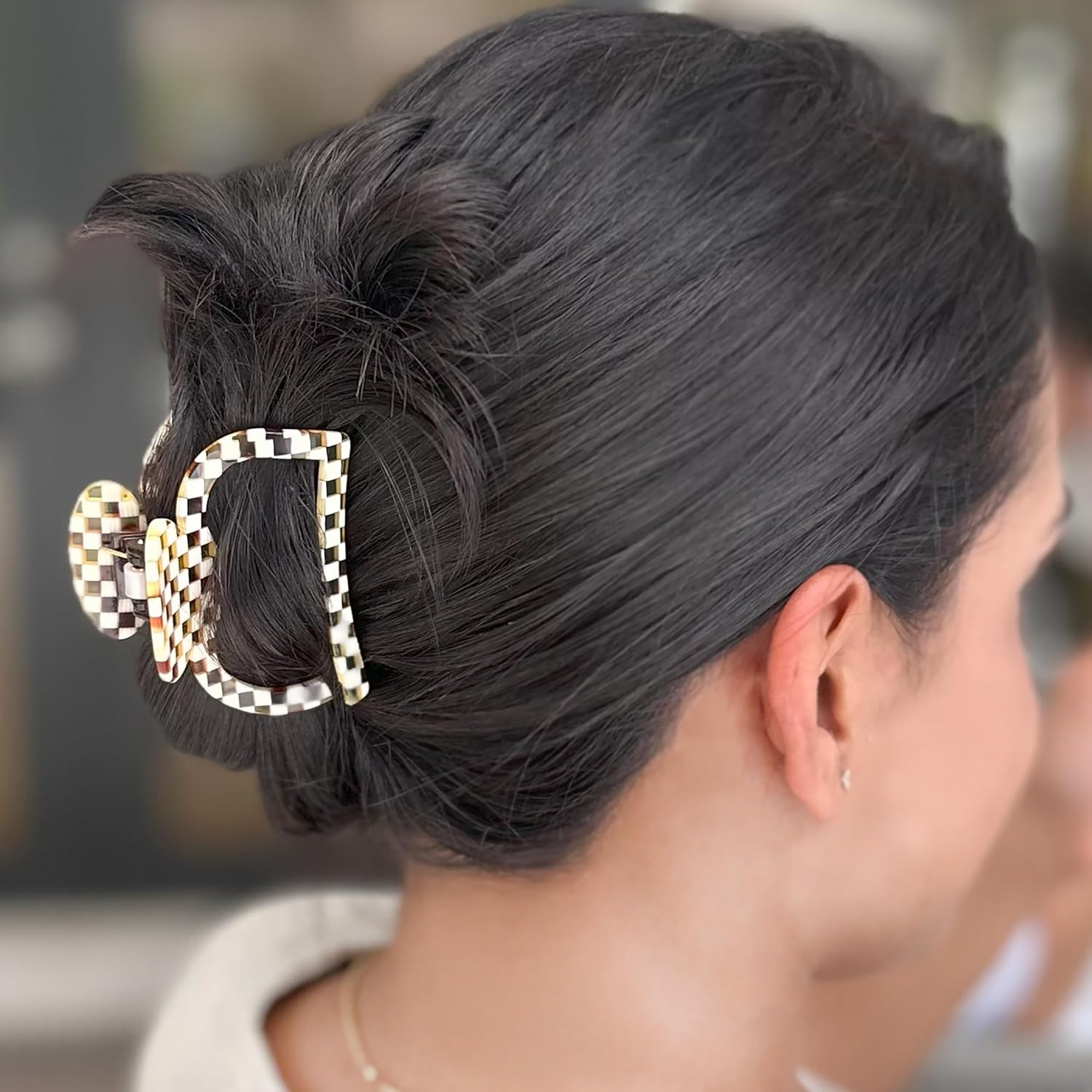 Large Cutout Volume Handmade Hair Clip 4.25"