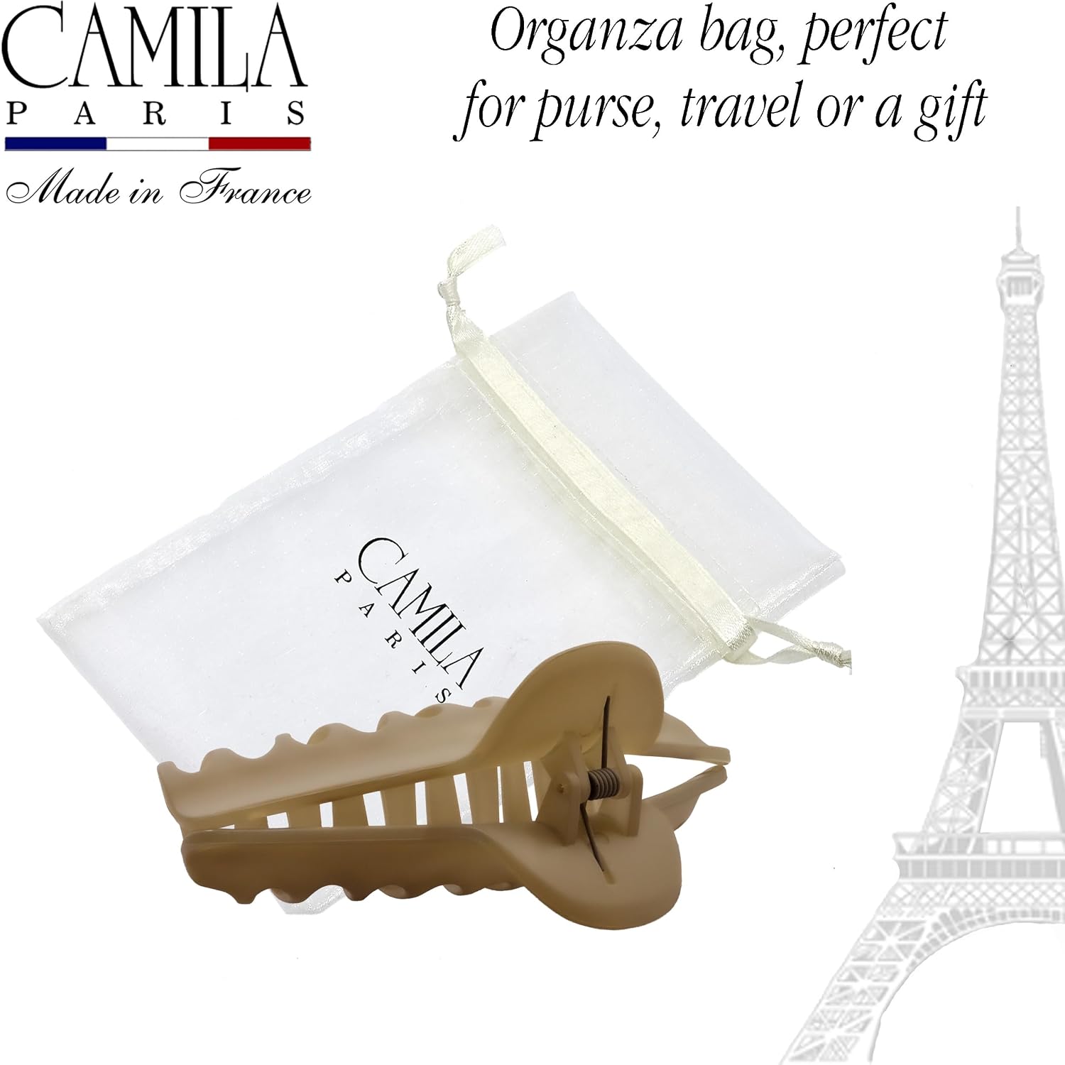 Camila Paris French Large Jaw Claw Clip for Women, 4.55"