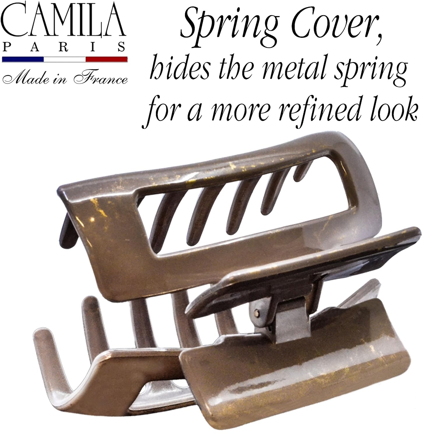 French Square Open-Center Claw Clip for Women 3.34"