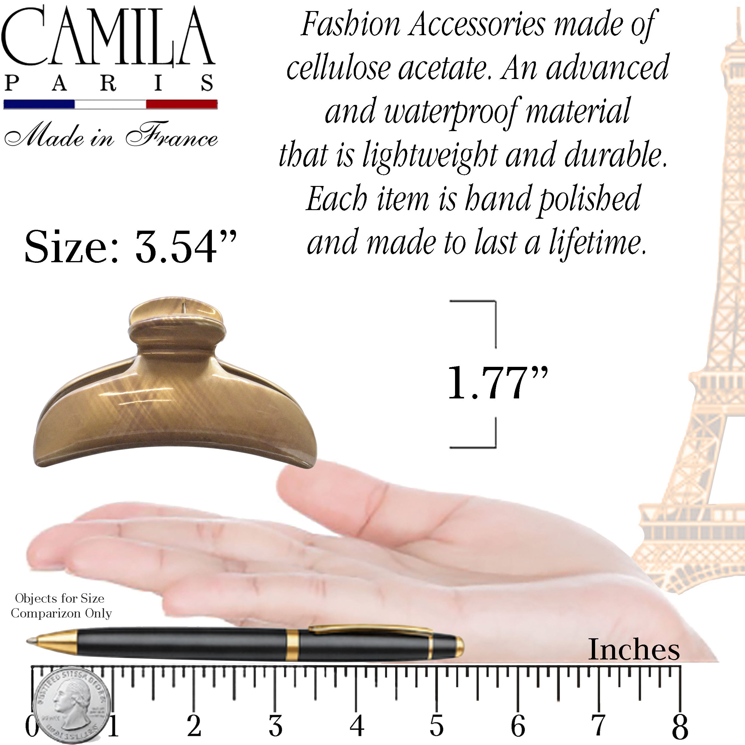 Large Flat Tooth Hair Clip - Canard