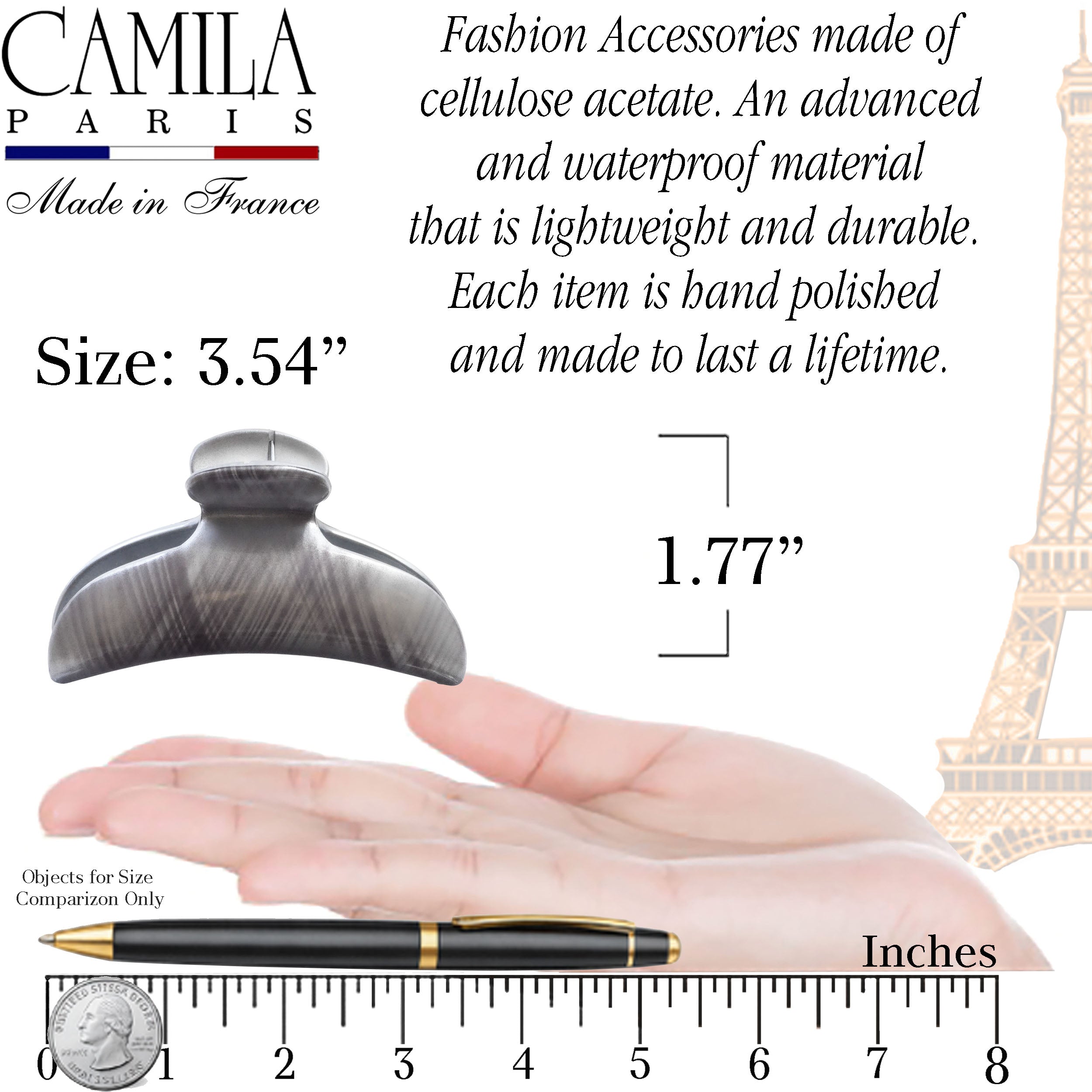 Large Flat Tooth Hair Clip - Canard