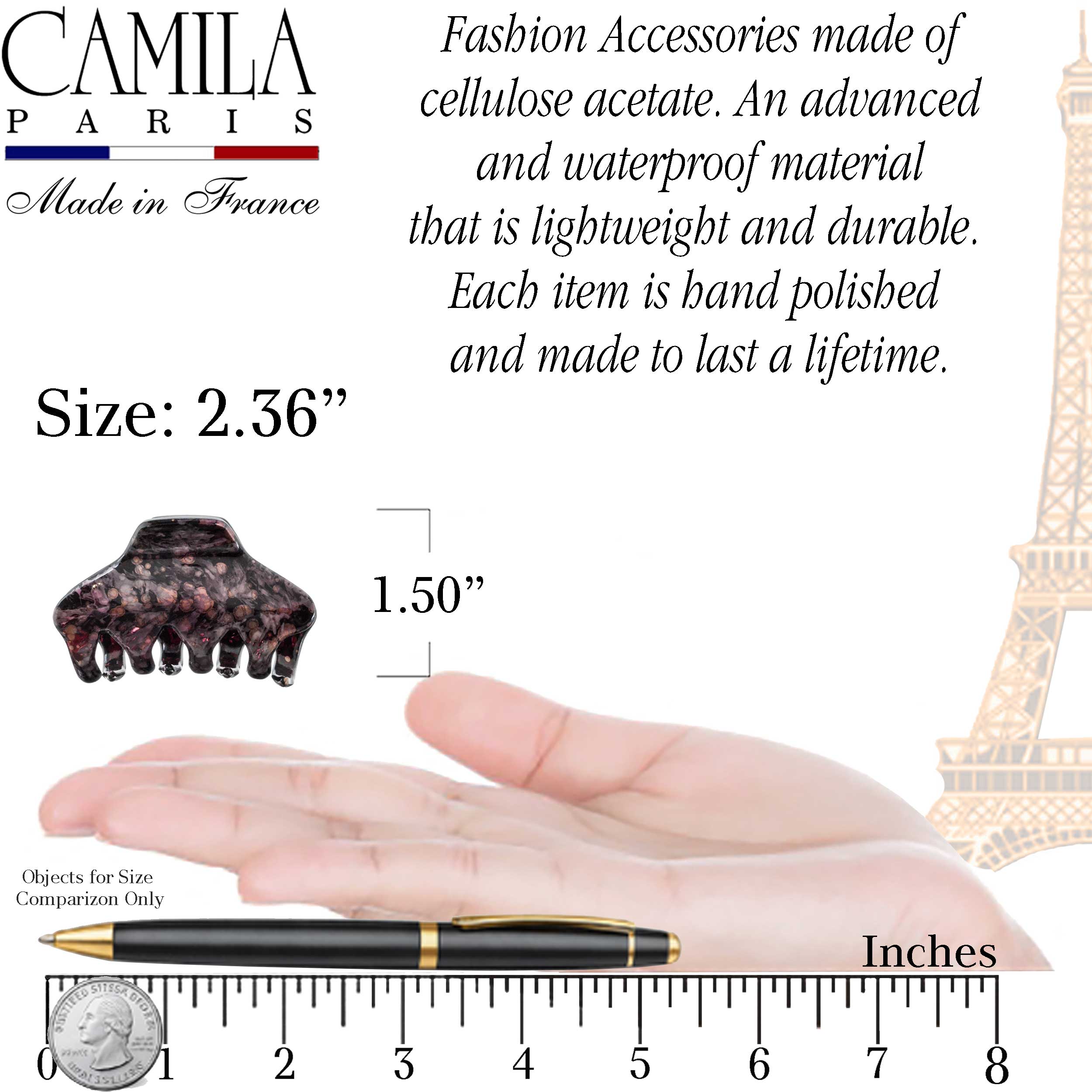 Hand Painted Hair Clip - Pétale