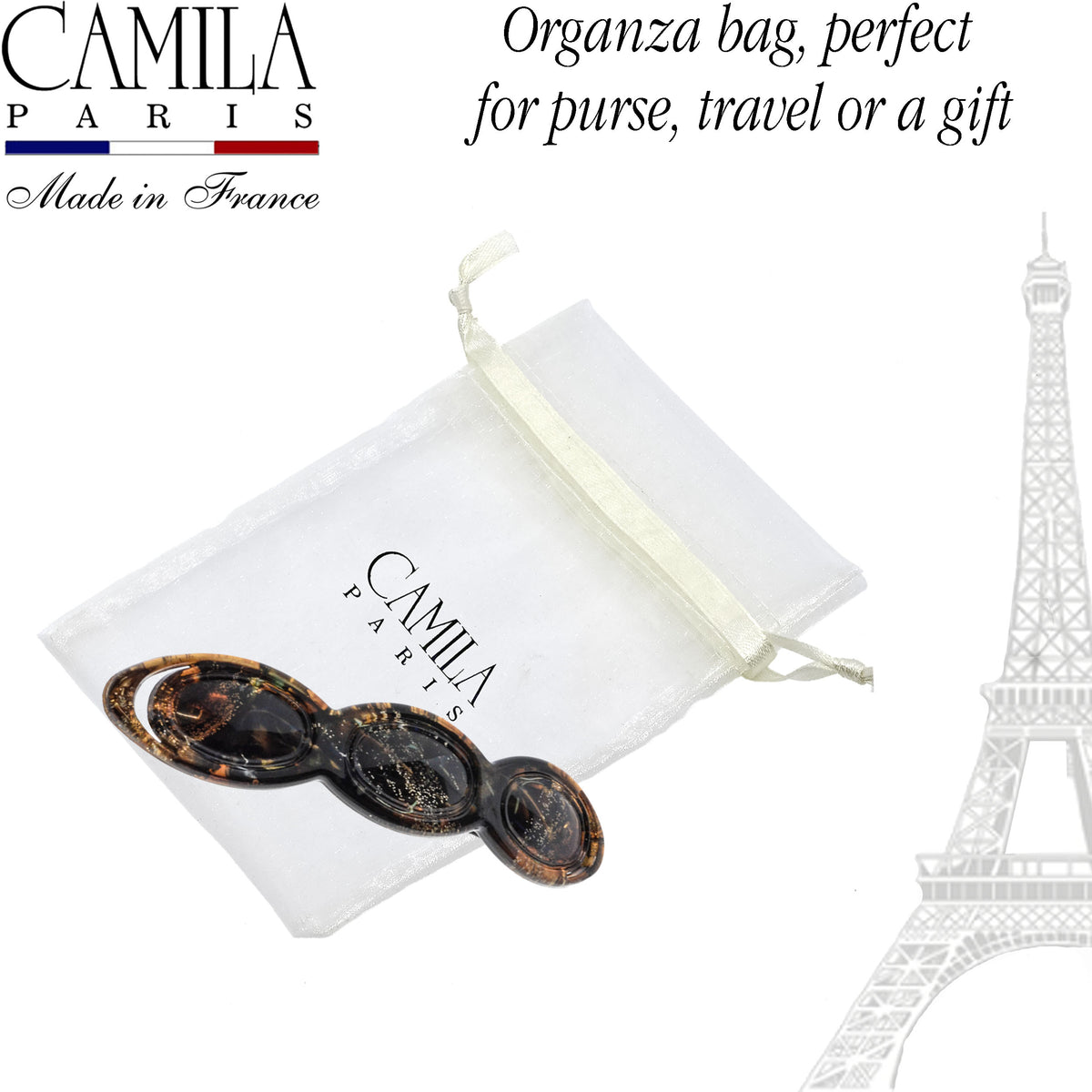 Hand Painted Rubberized Grip Barrette - Ruban