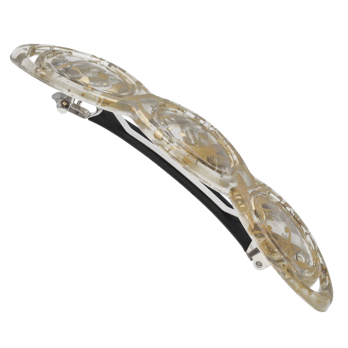 Hand Painted Rubberized Grip Barrette - Ruban