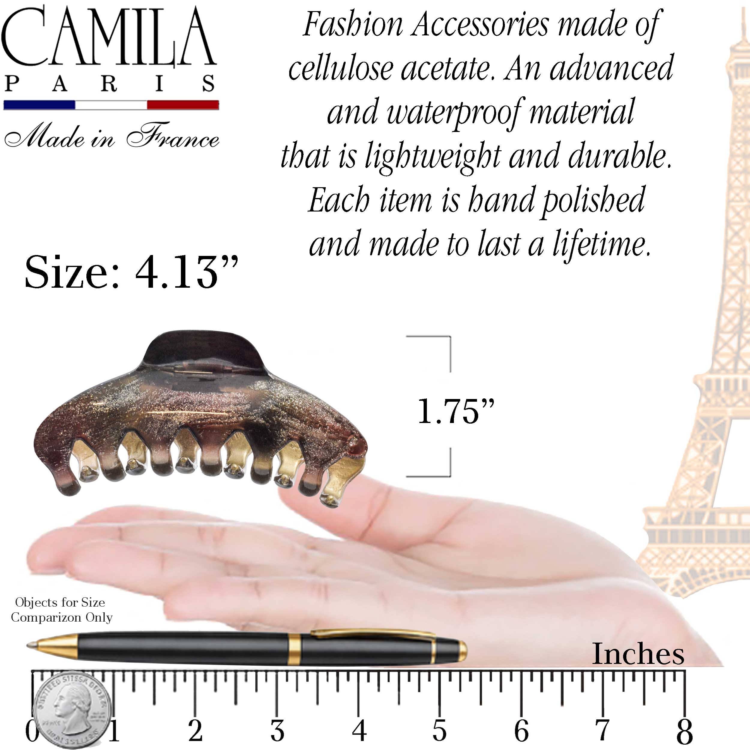 Hand Painted Hair Clip - Pétale