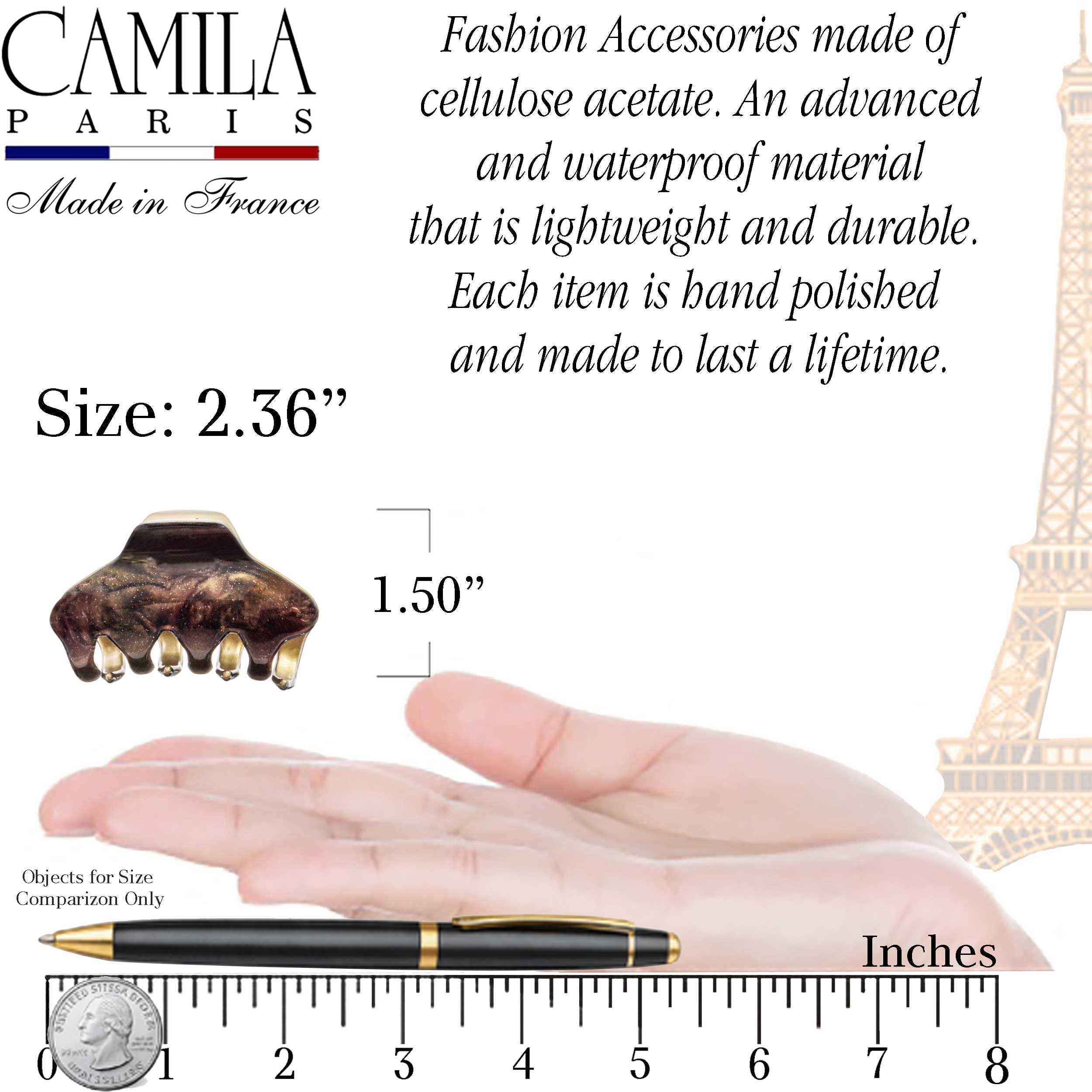 Hand Painted Hair Clip - Pétale