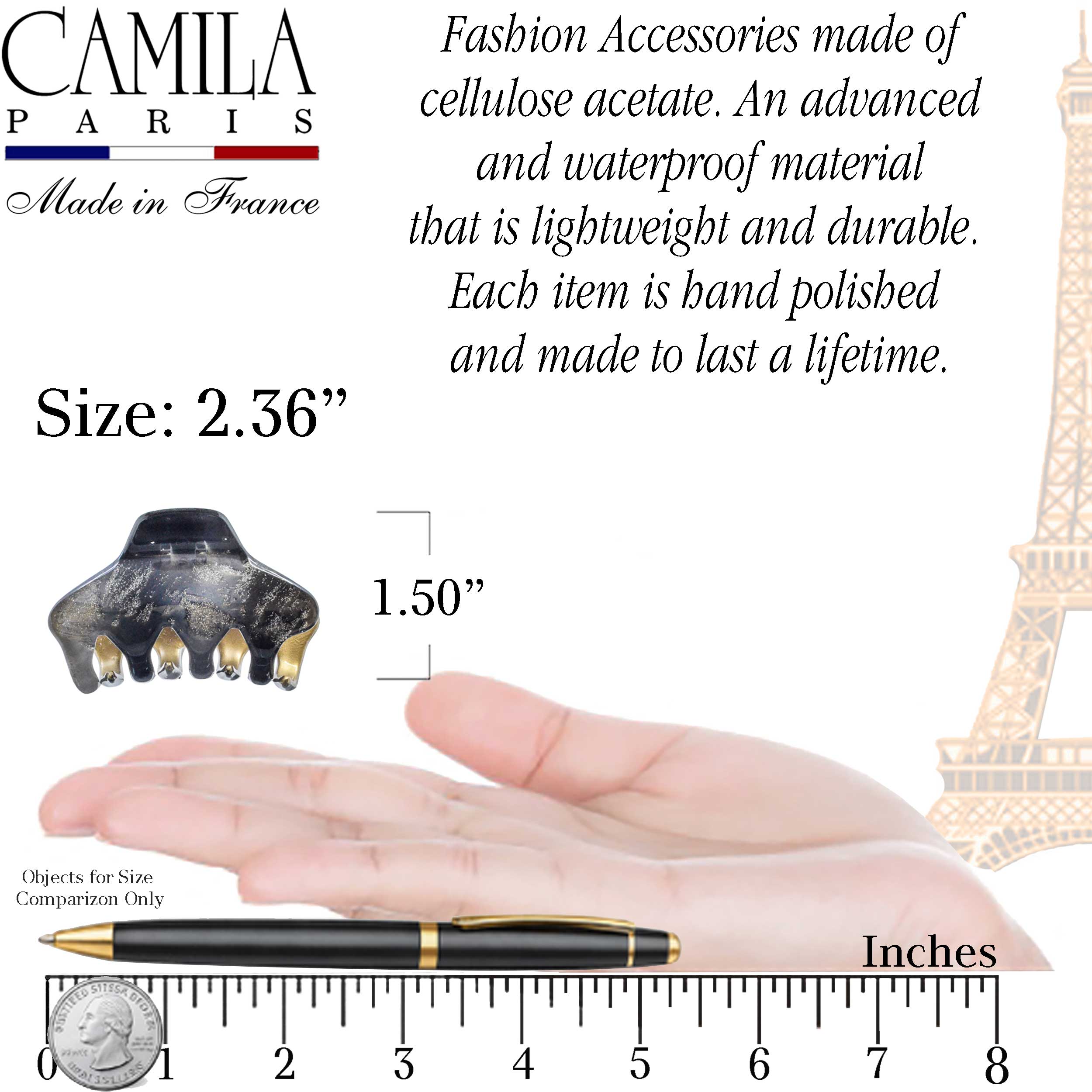 Hand Painted Hair Clip - Pétale