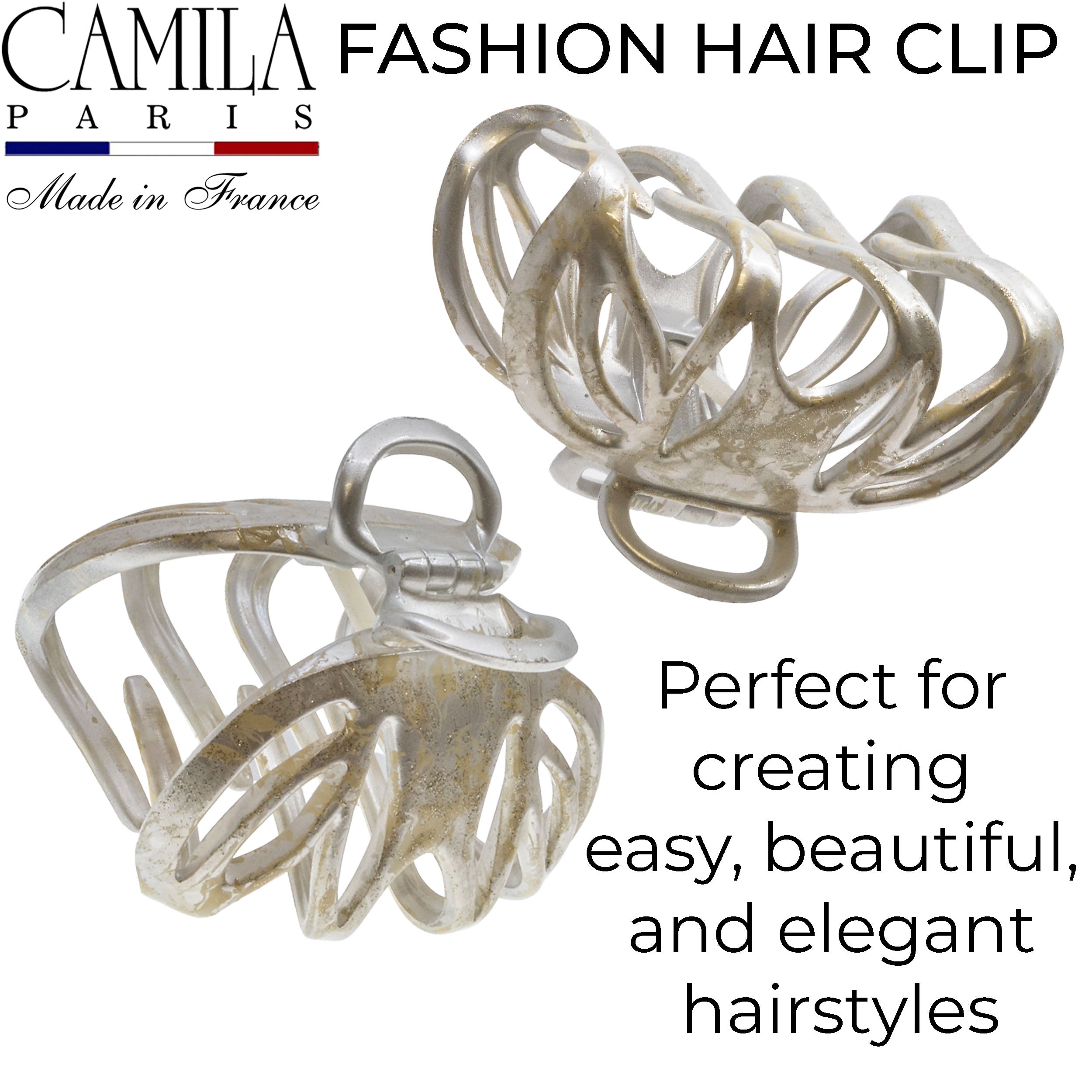 Hand Painted Grip Link Volume Hair Clip - Grenouille