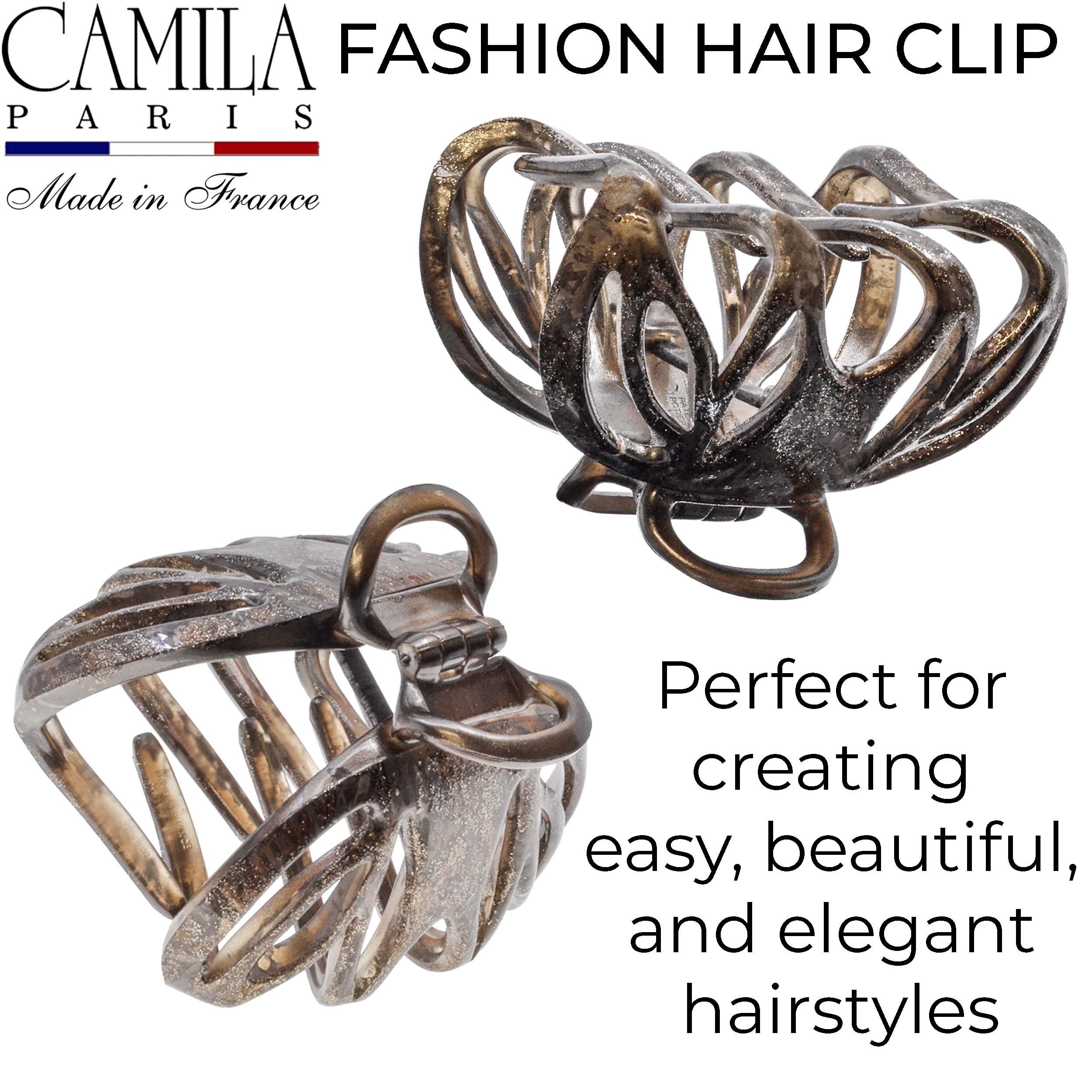 Hand Painted Grip Link Volume Hair Clip - Grenouille