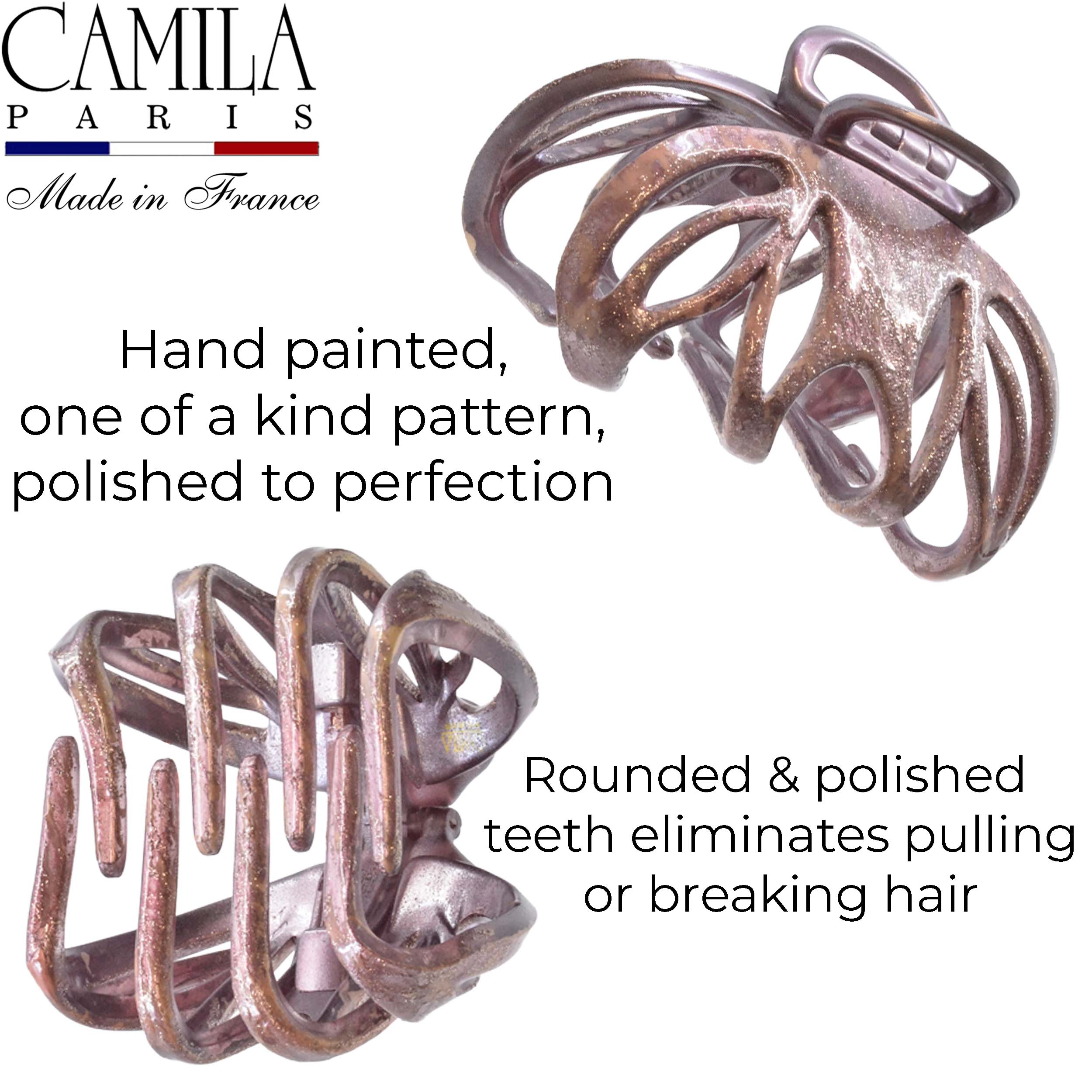 Hand Painted Grip Link Volume Hair Clip - Grenouille