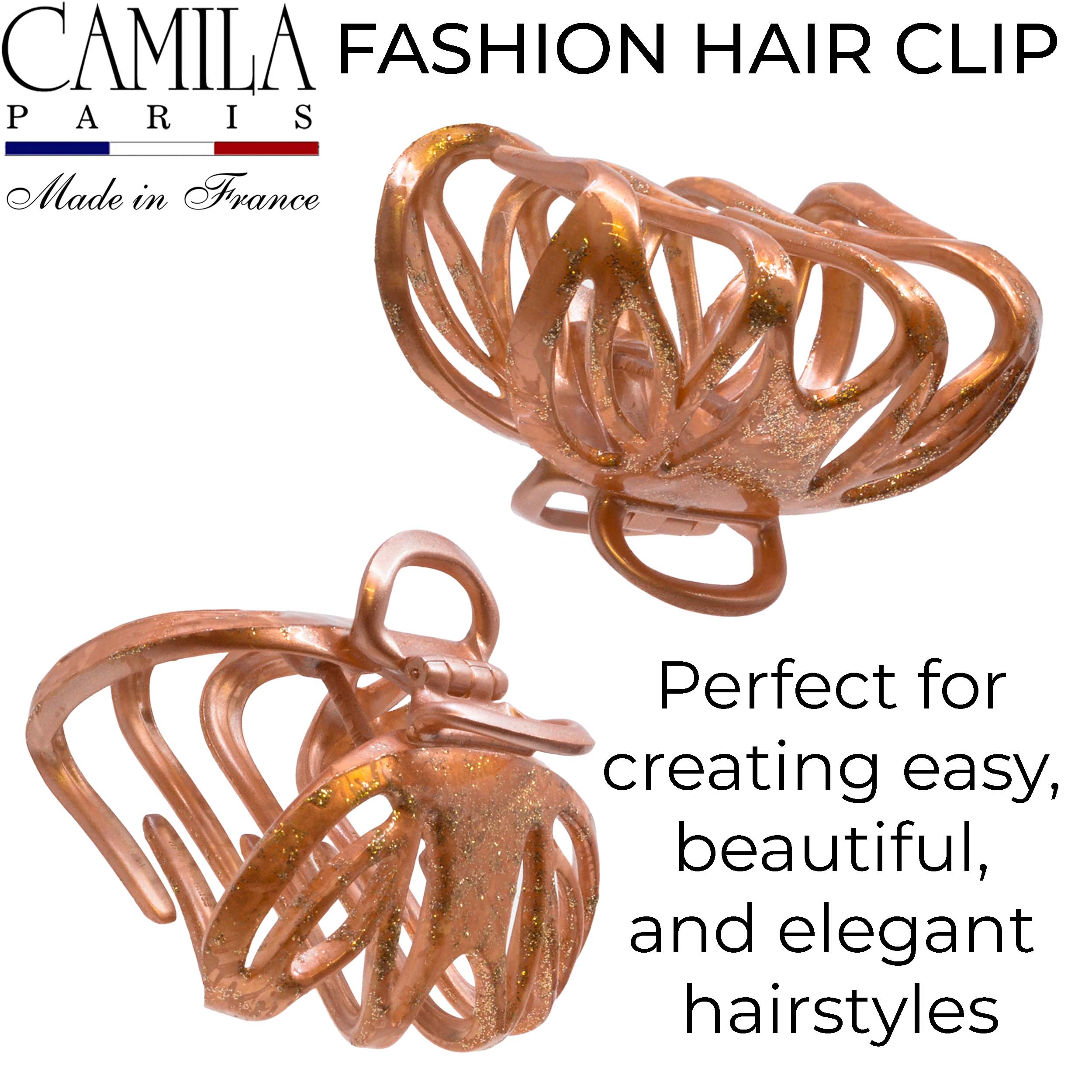 Hand Painted Grip Link Volume Hair Clip - Grenouille