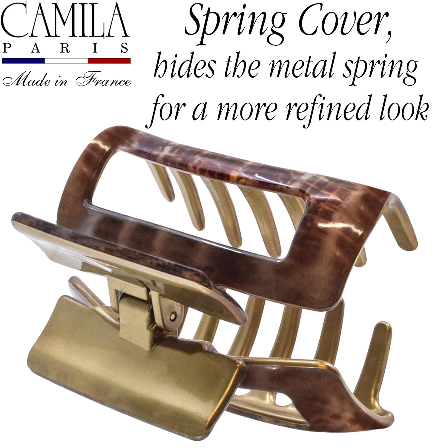 French Square Open-Center Claw Clip for Women 3.34"